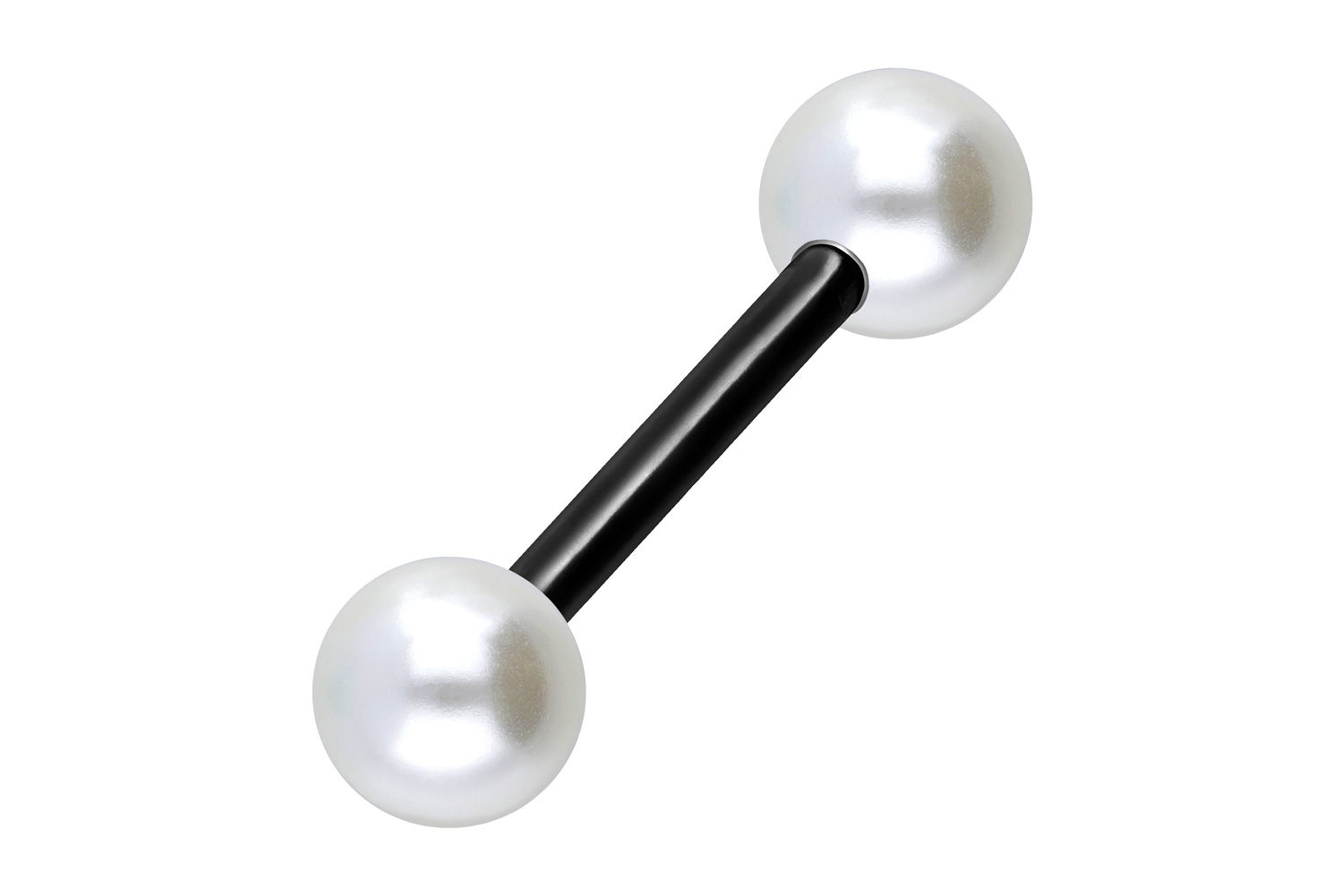 Titanium barbell SYNTHETIC PEARLS