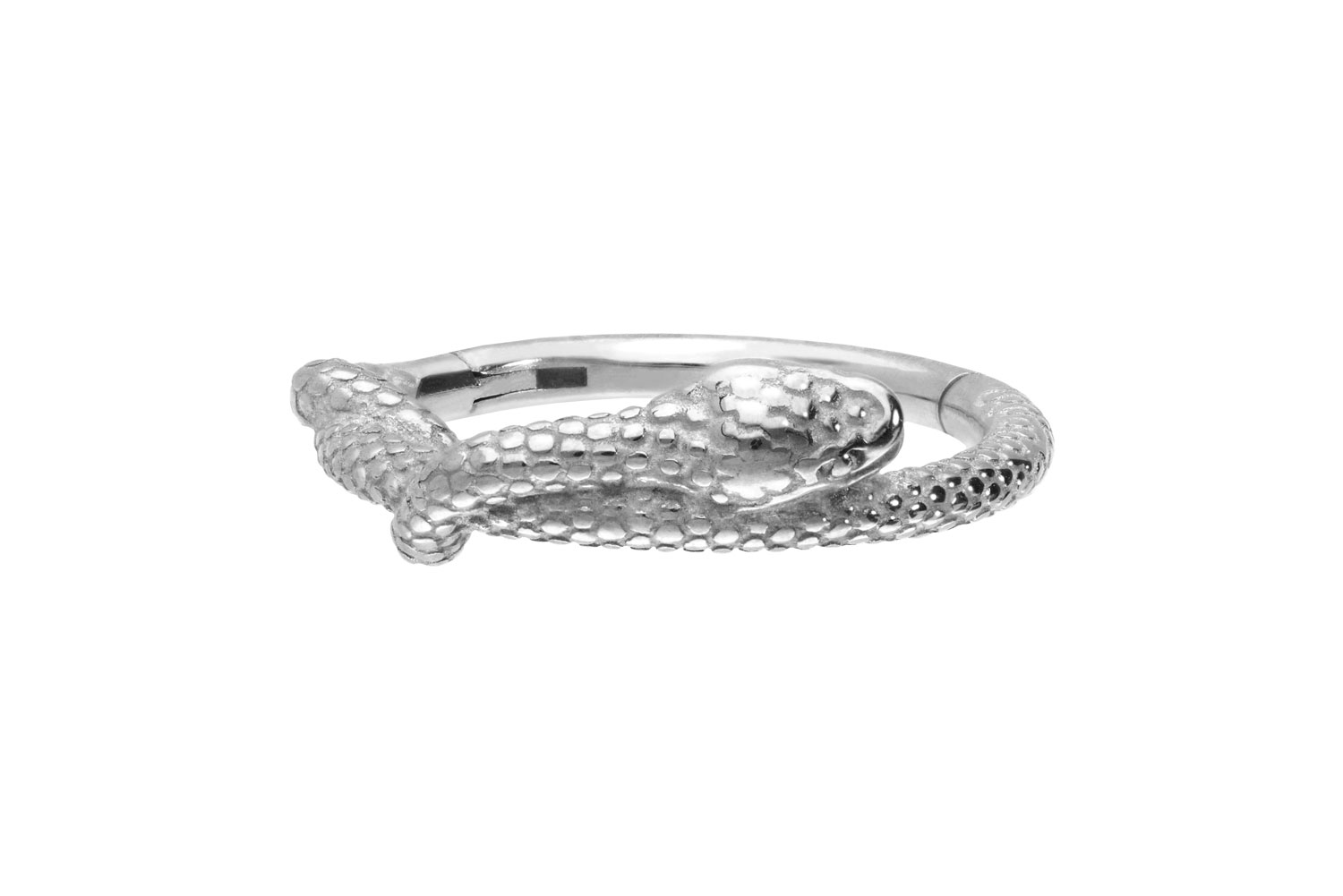 Surgical steel segment ring clicker SNAKE