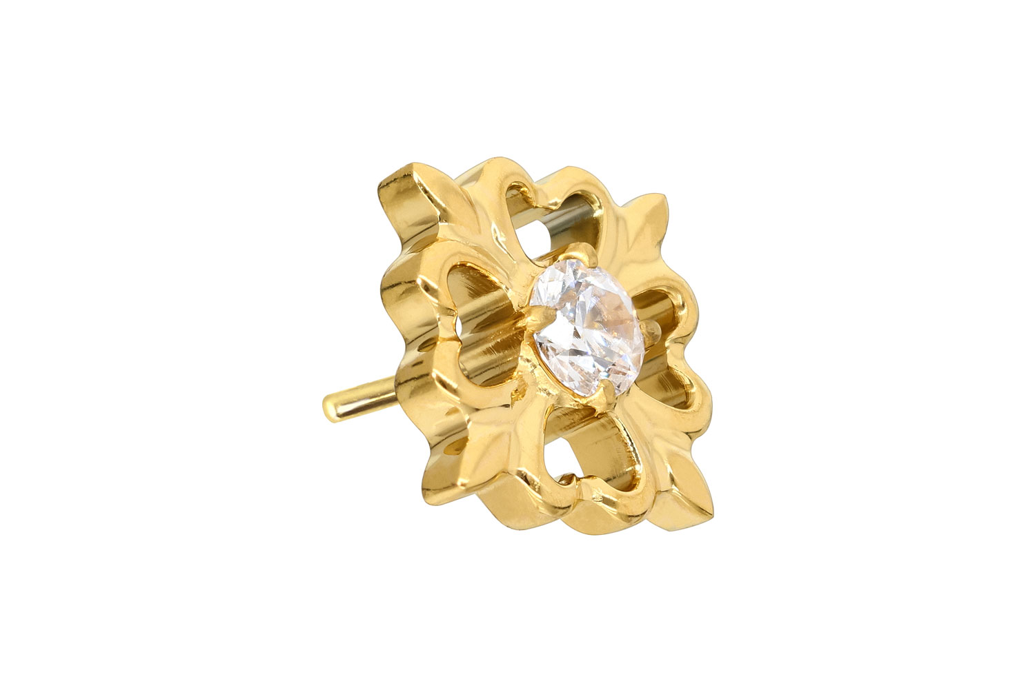 Titanium attachment with push pin CLOVER LEAF