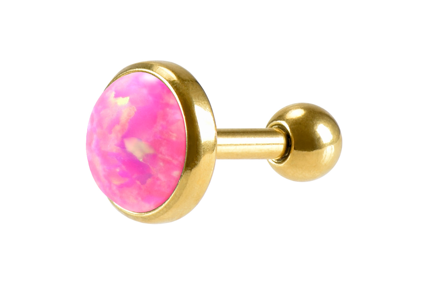 Chirurgenstahl Ohrpiercing SYNTHETISCHER OPAL ++SALE++