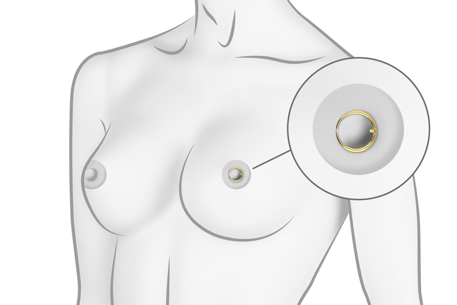 Titanium nipple piericing clicker RING