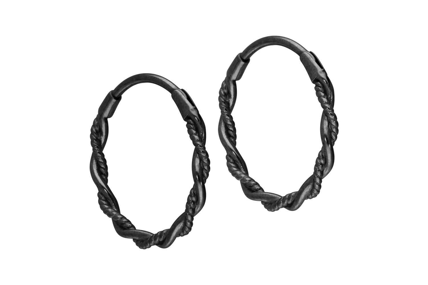 Surgical steel ear clicker creoles DOUBLE TWISTED