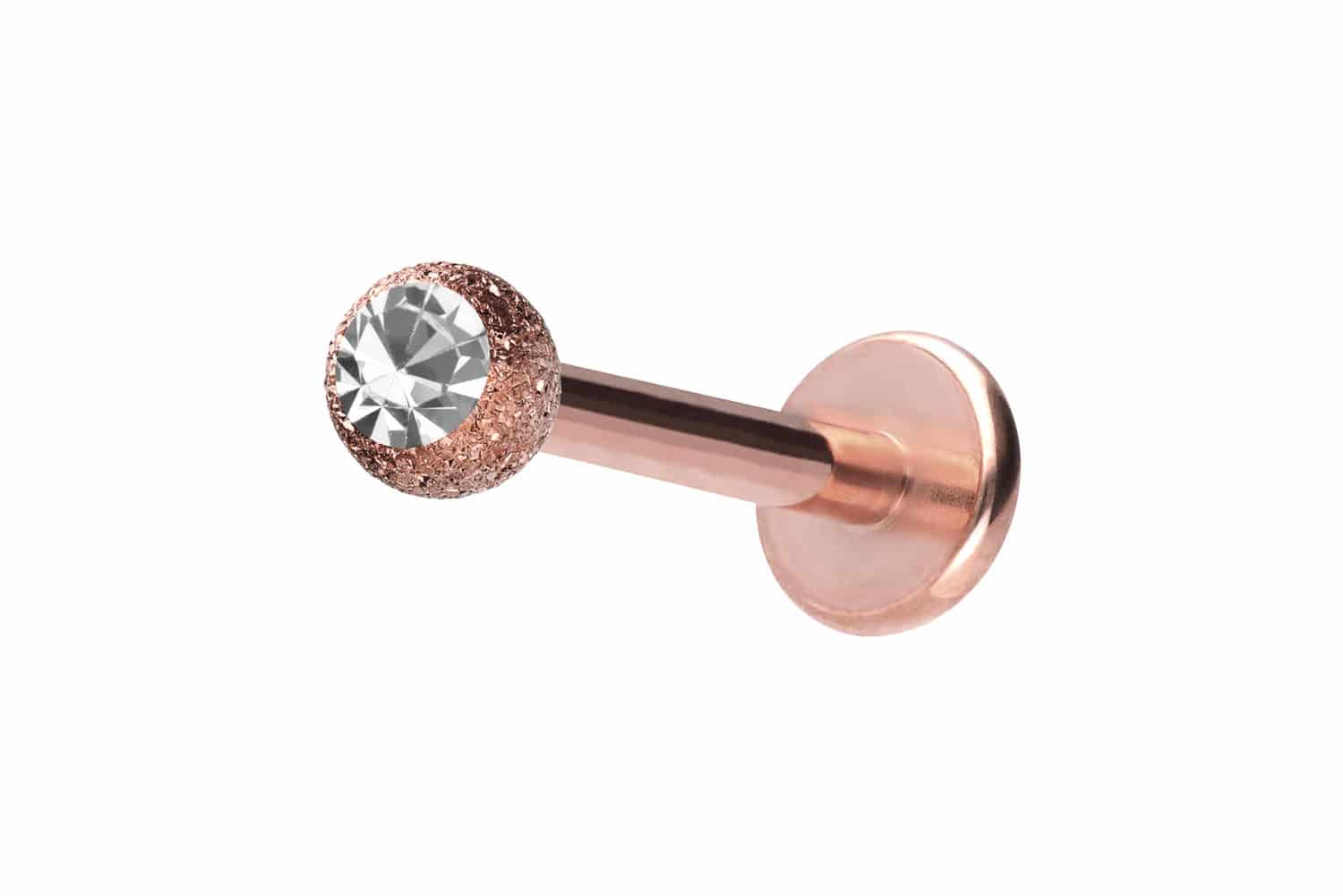 Chirurgenstahl Labret DIAMANTOPTIK + KRISTALL