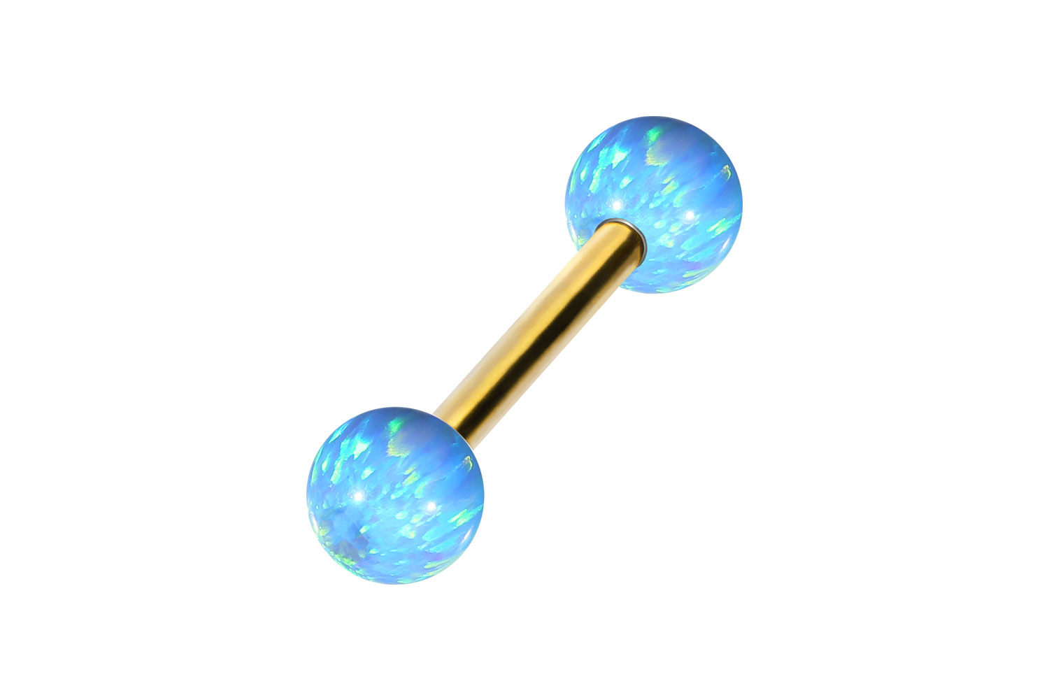 Surgical steel barbell SYNTHETIC OPALS