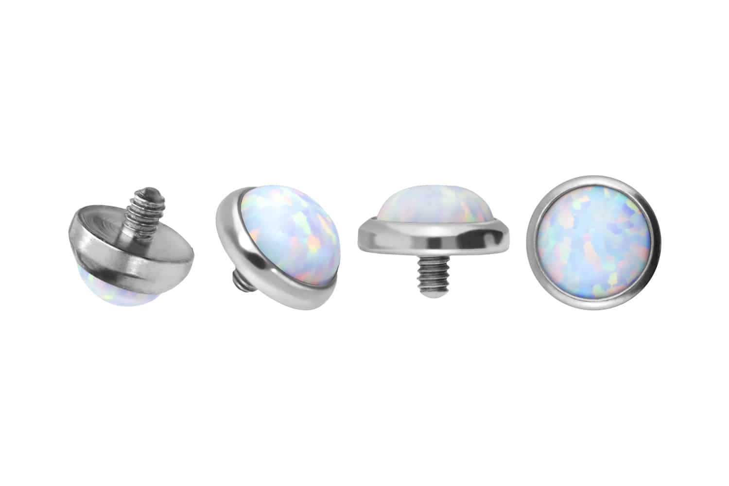 Titanium dermal anchor attachment DISC + SYNTHETIC OPAL