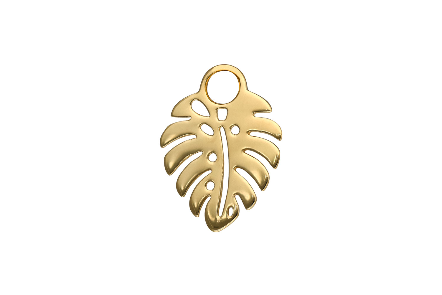 14 Karat Gold Anhänger für Clicker PALMENBLATT