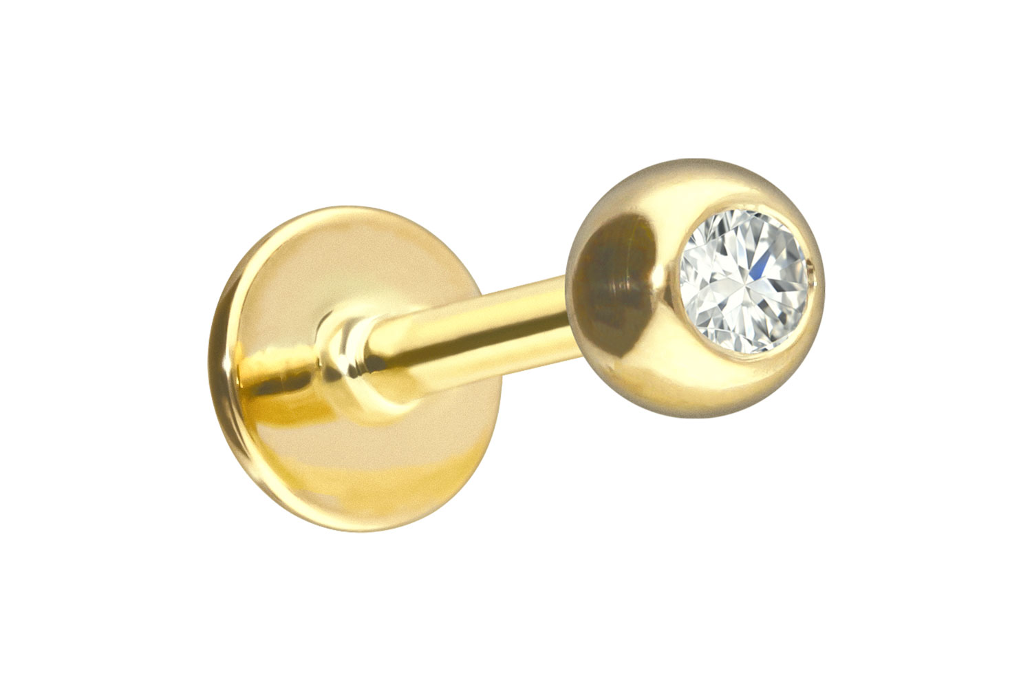 18 Karat Gold Labret DIAMANT