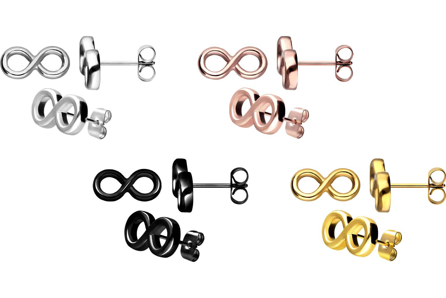 Surgical steel ear studs INFINITY ++SALE++