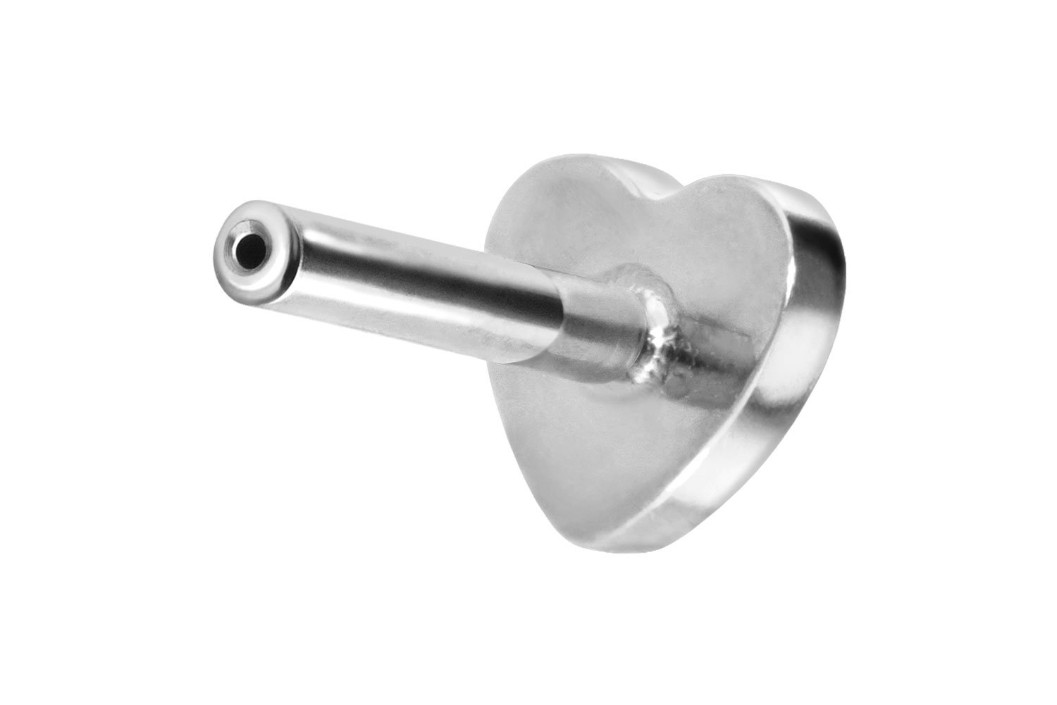 PIERCINGLINE Piercing Stecker Titan Labret mit Push Fit ohne Kugel HERZ - Bild 13 von 51