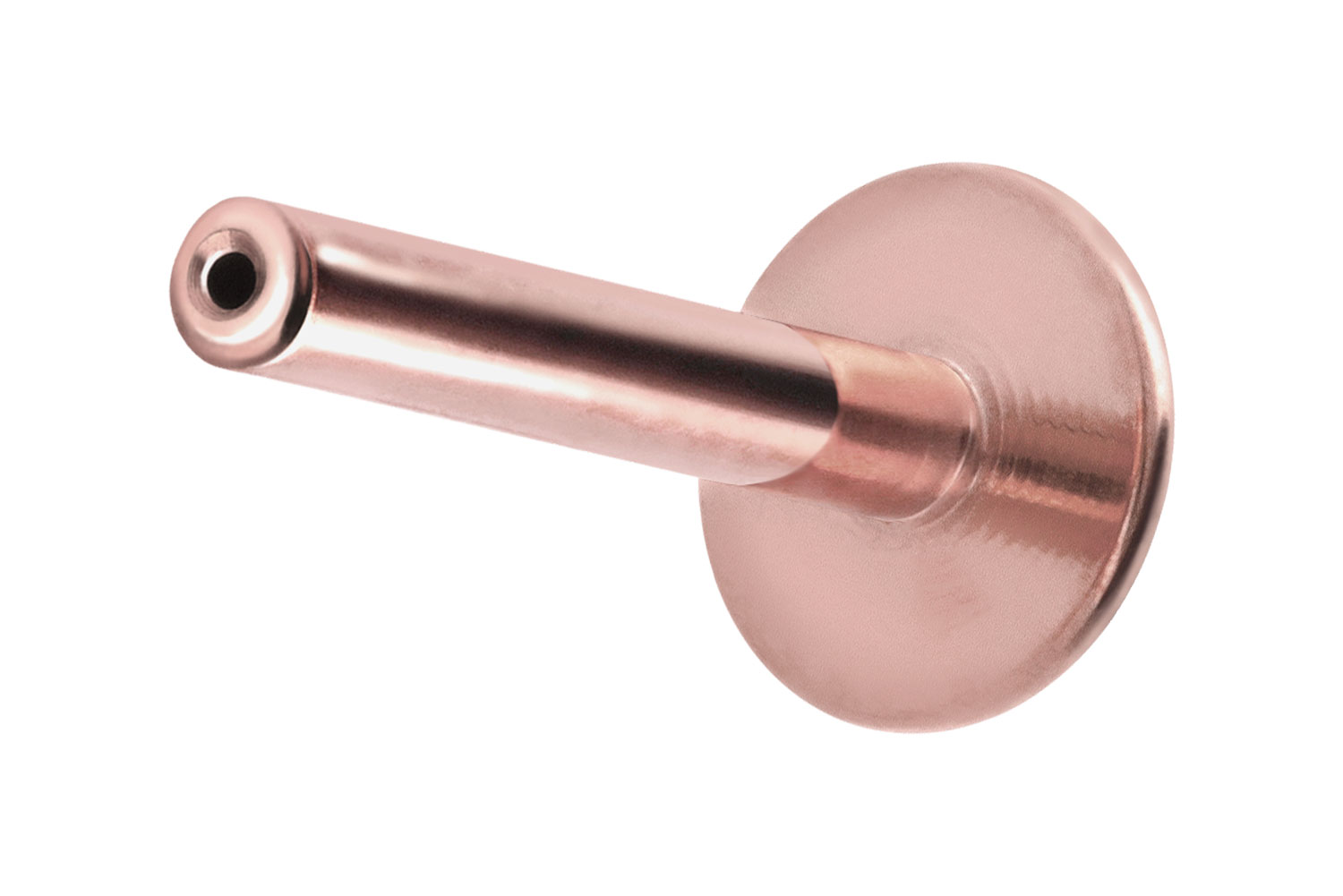 Titan Labret mit Push Fit ohne Kugel ABGERUNDETE PLATTE