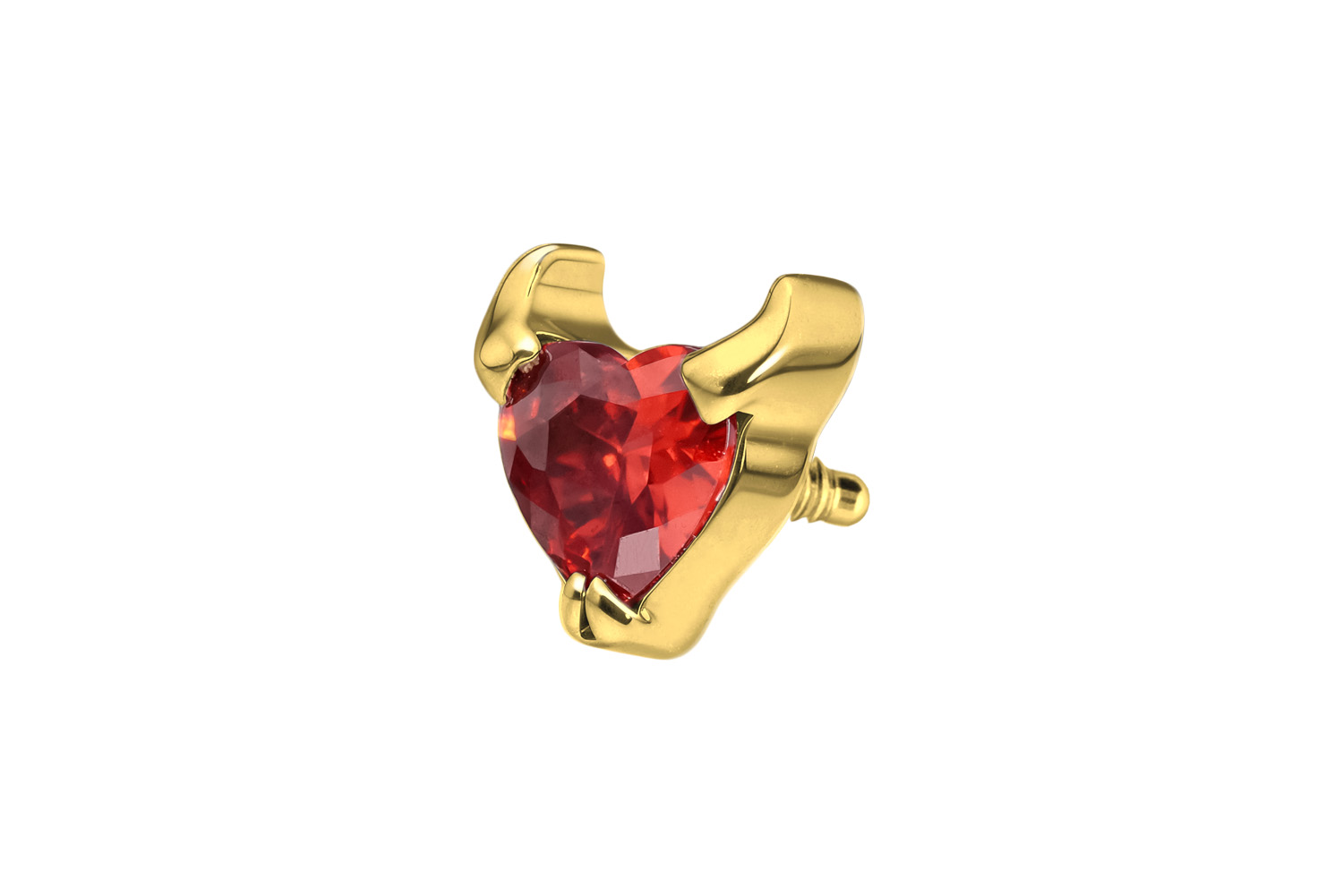 Titanium screw-in attachment with external thread DEVIL'S HEART