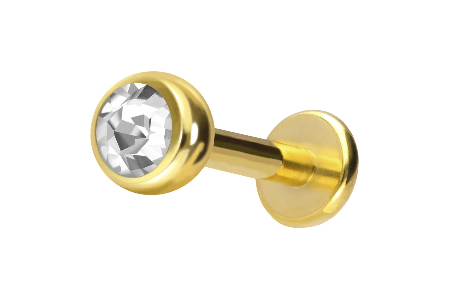 18 Karat Gold Labret KRISTALL