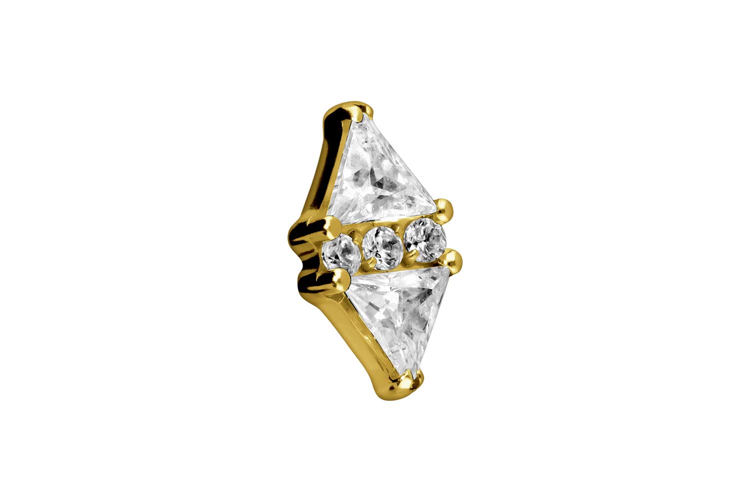 Titanium screw-in attachment with external thread CRYSTAL RHOMBUS ++SALE++