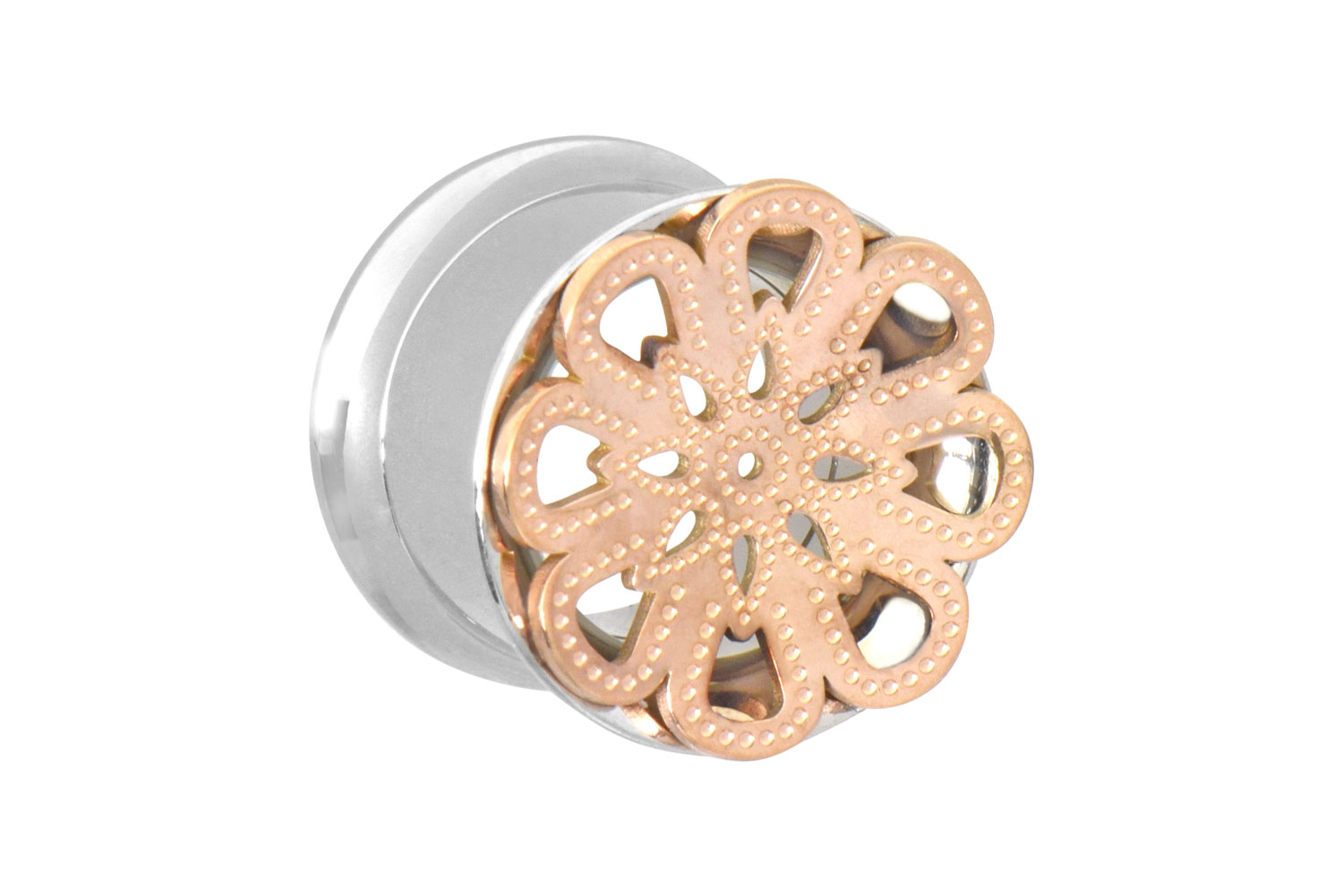 Chirurgenstahl Double Flared Tunnel MANDALA ++SALE++