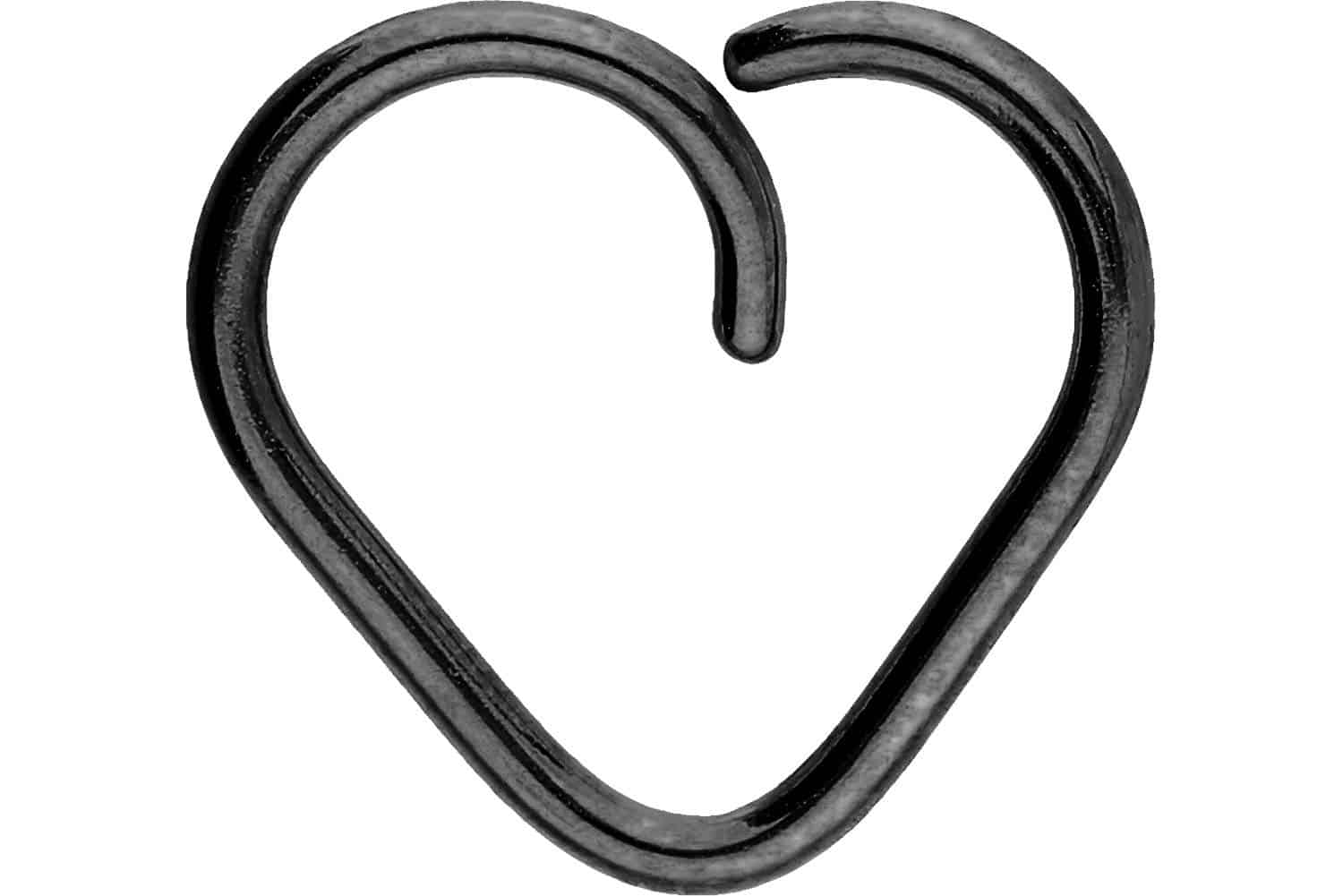 Surgical steel fake ring HEART - bendable ++SALE++