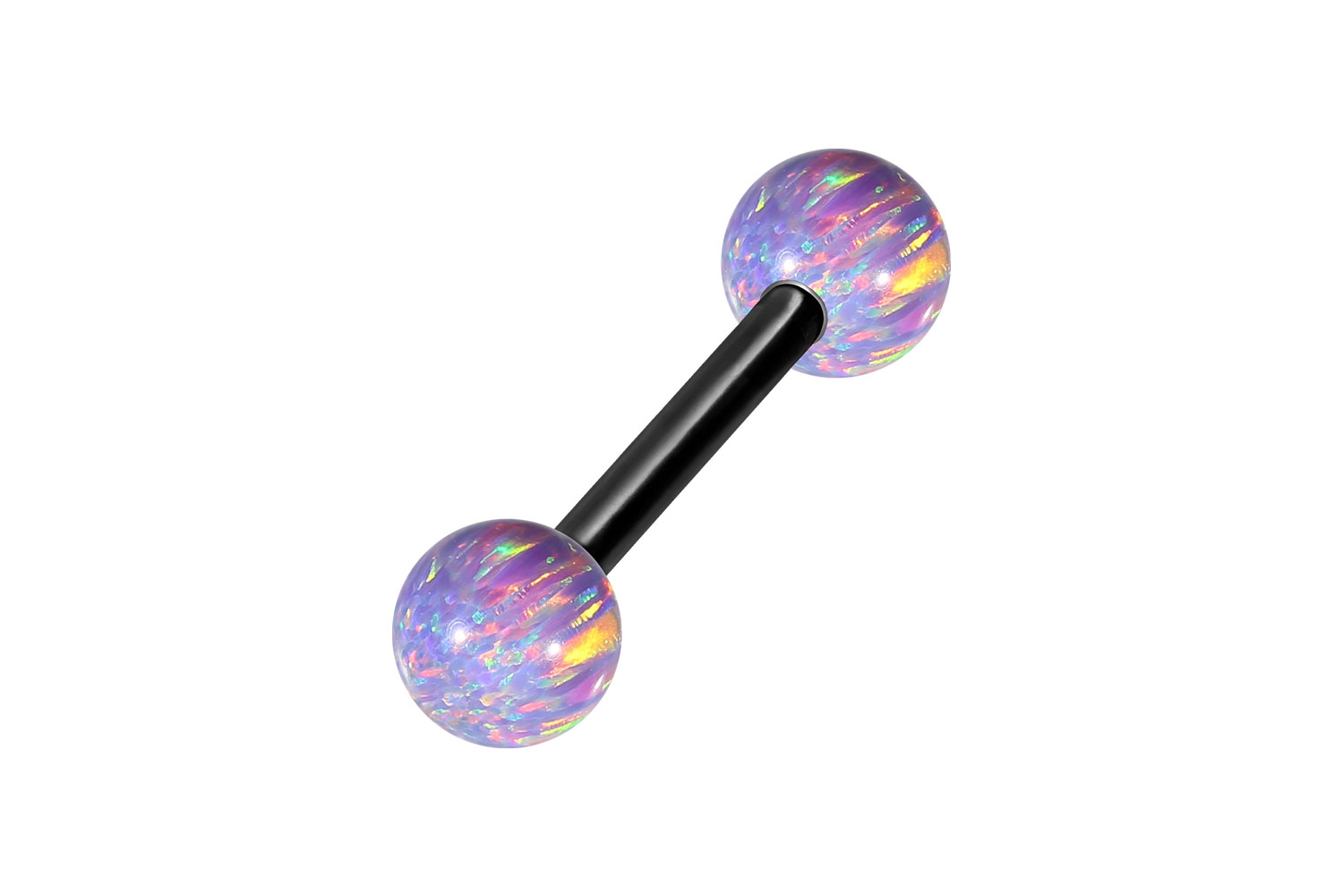 Surgical steel barbell SYNTHETIC OPALS
