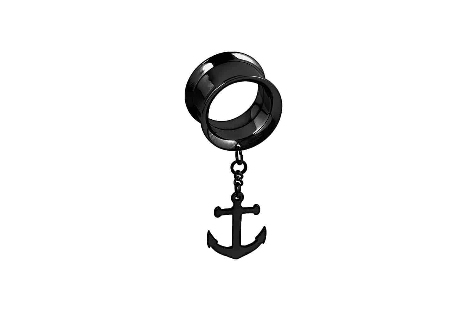 Surgical steel double flared tunnel ANCHOR CHAIN