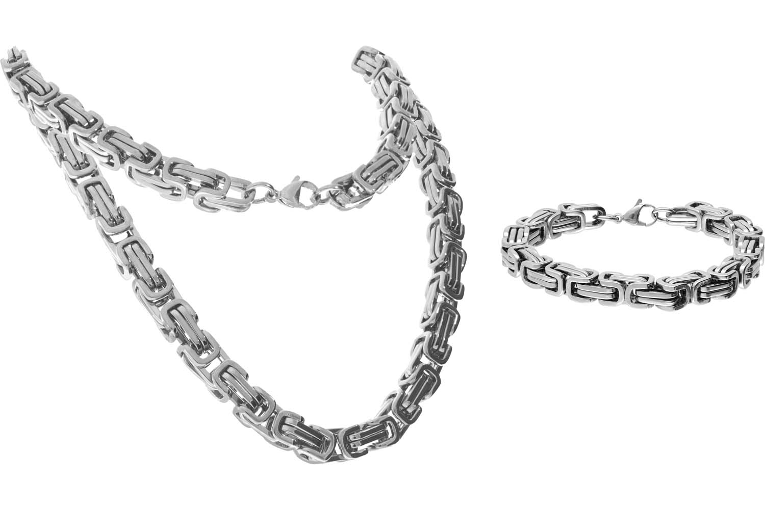 SET Surgical steel king chain + king bracelet