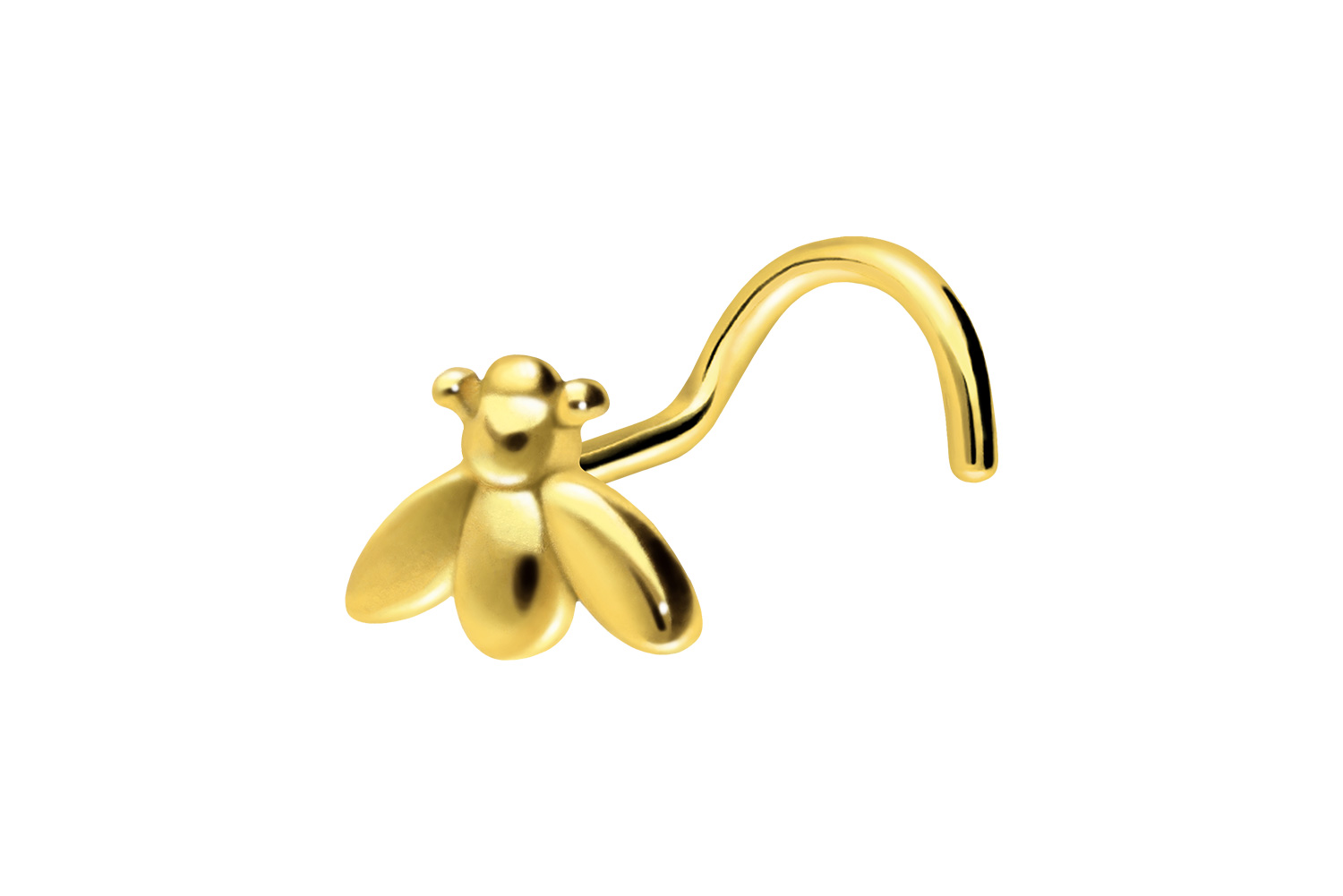 Surgical steel nose stud spiral BEE