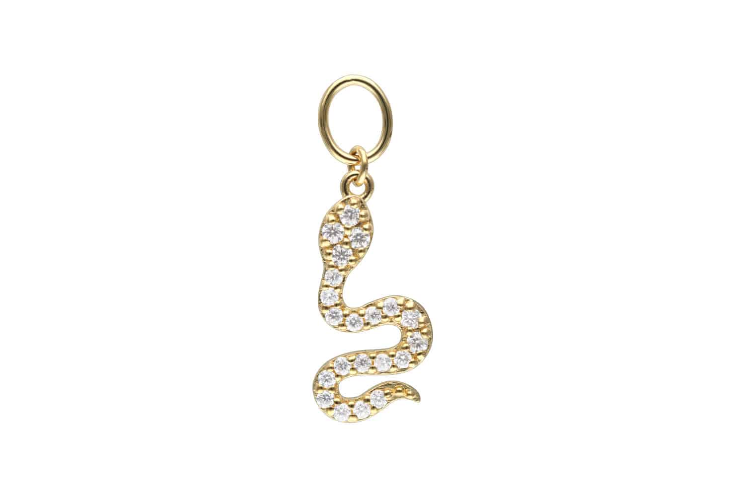 18 Karat Gold Anhänger für Clicker MOISSANIT-SCHLANGE