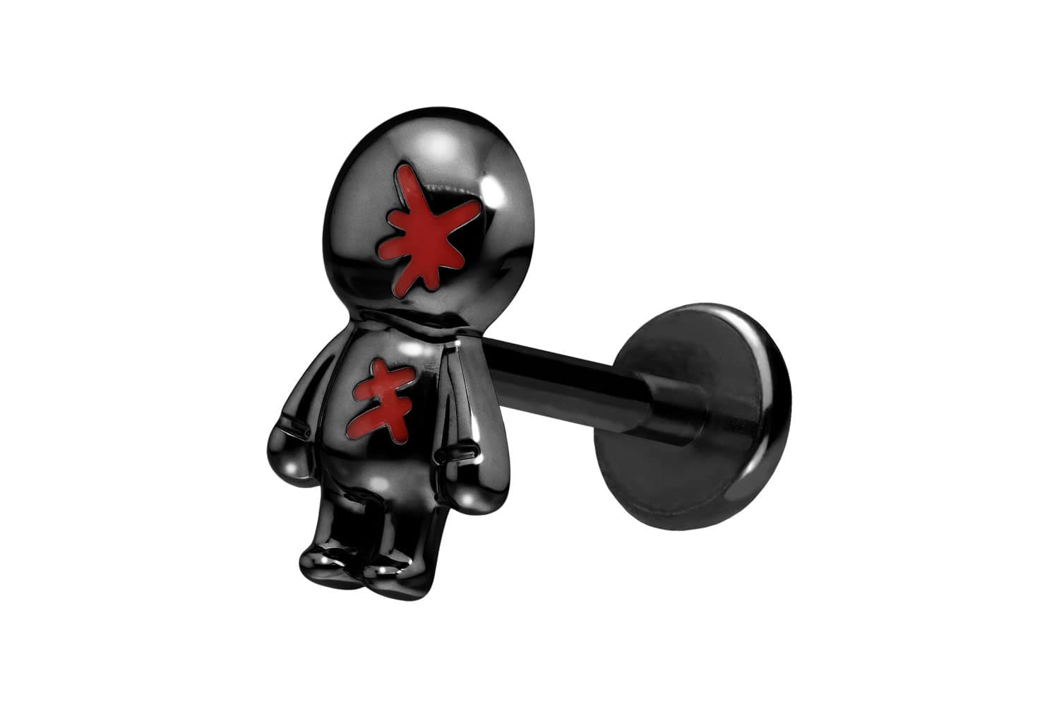 Titanium labret with push fit DOLL