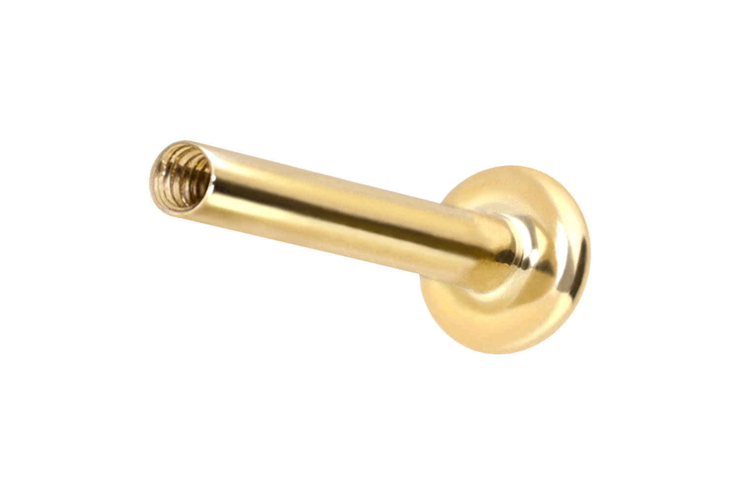 Titanium labret with 0.8 mm internal thread without ball