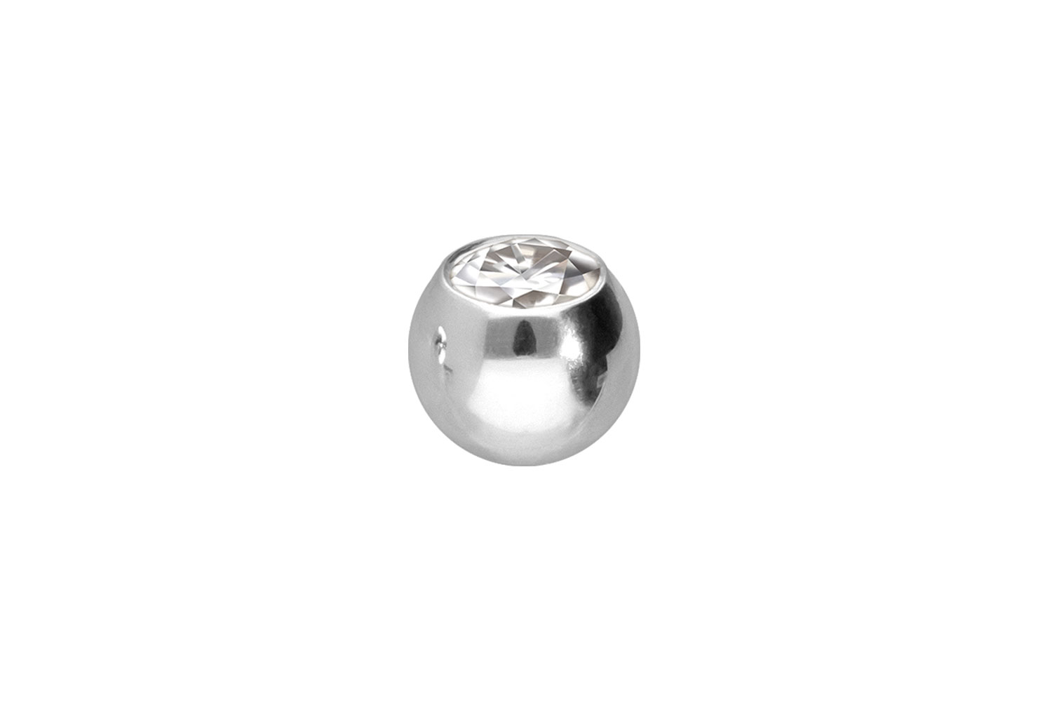 14/18 carat gold screw-in ball MOISSANITE