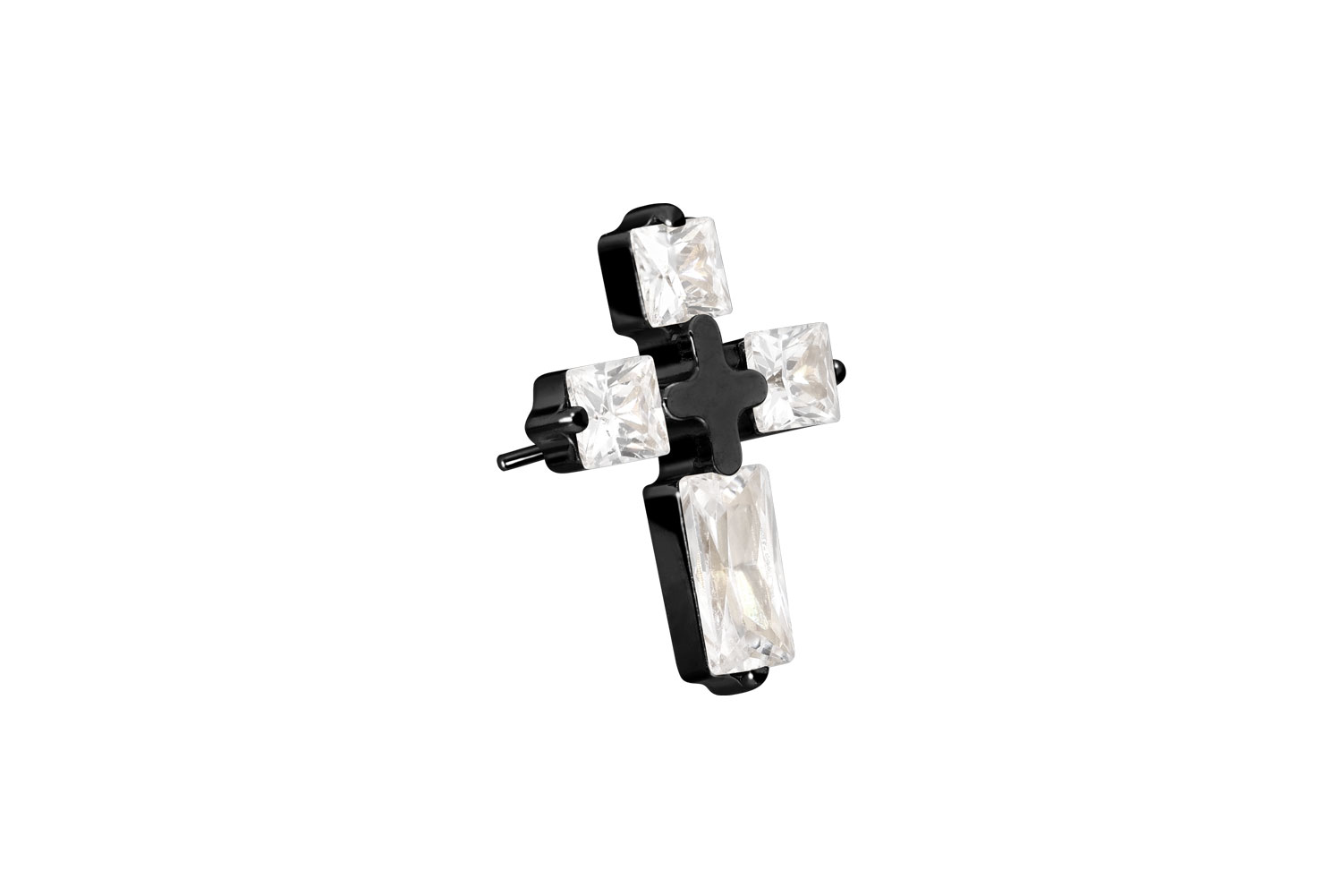Titanium attachment with push pin CRYSTAL CROSS