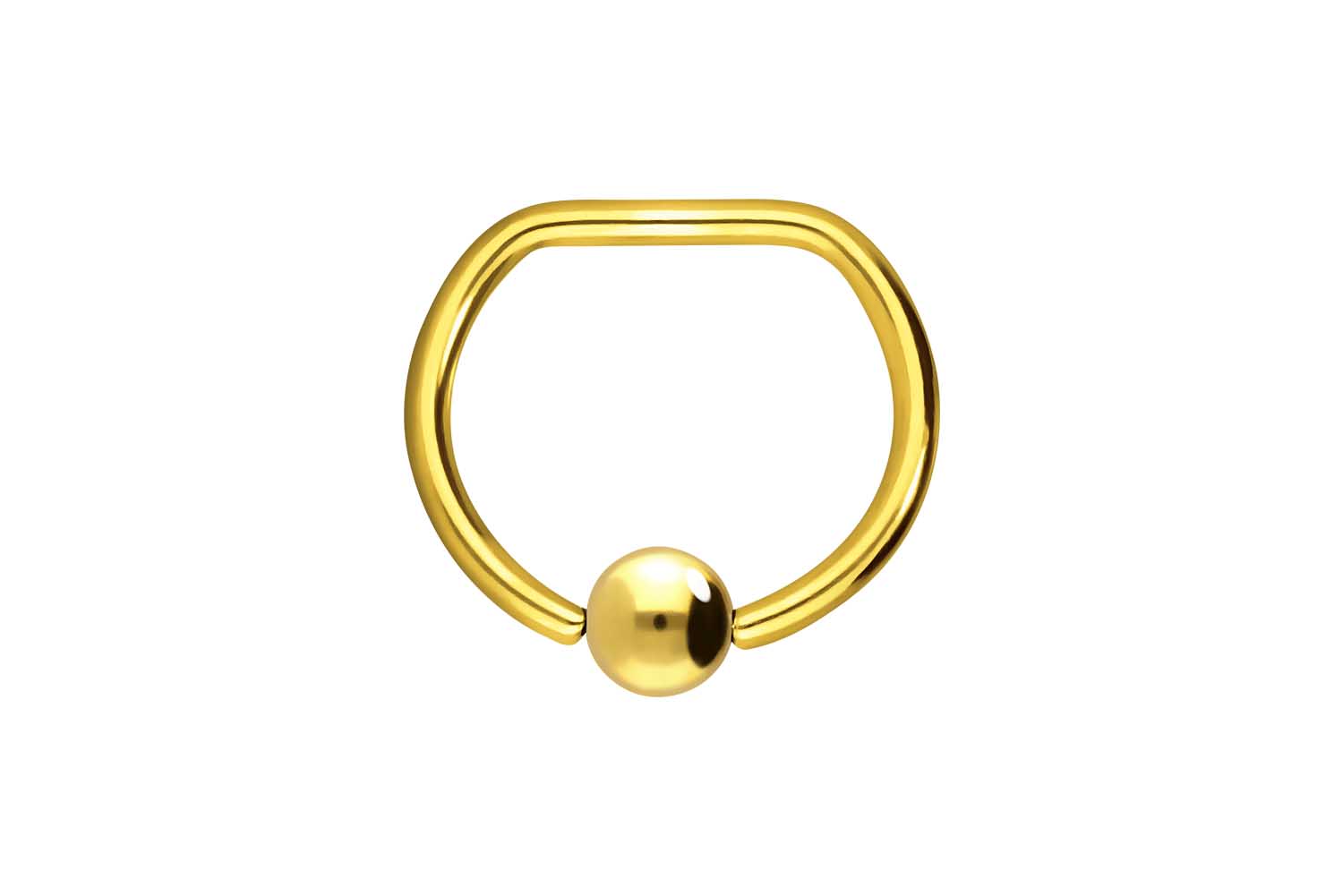 Chirurgenstahl Klemmkugelring D-FORM ++SALE++
