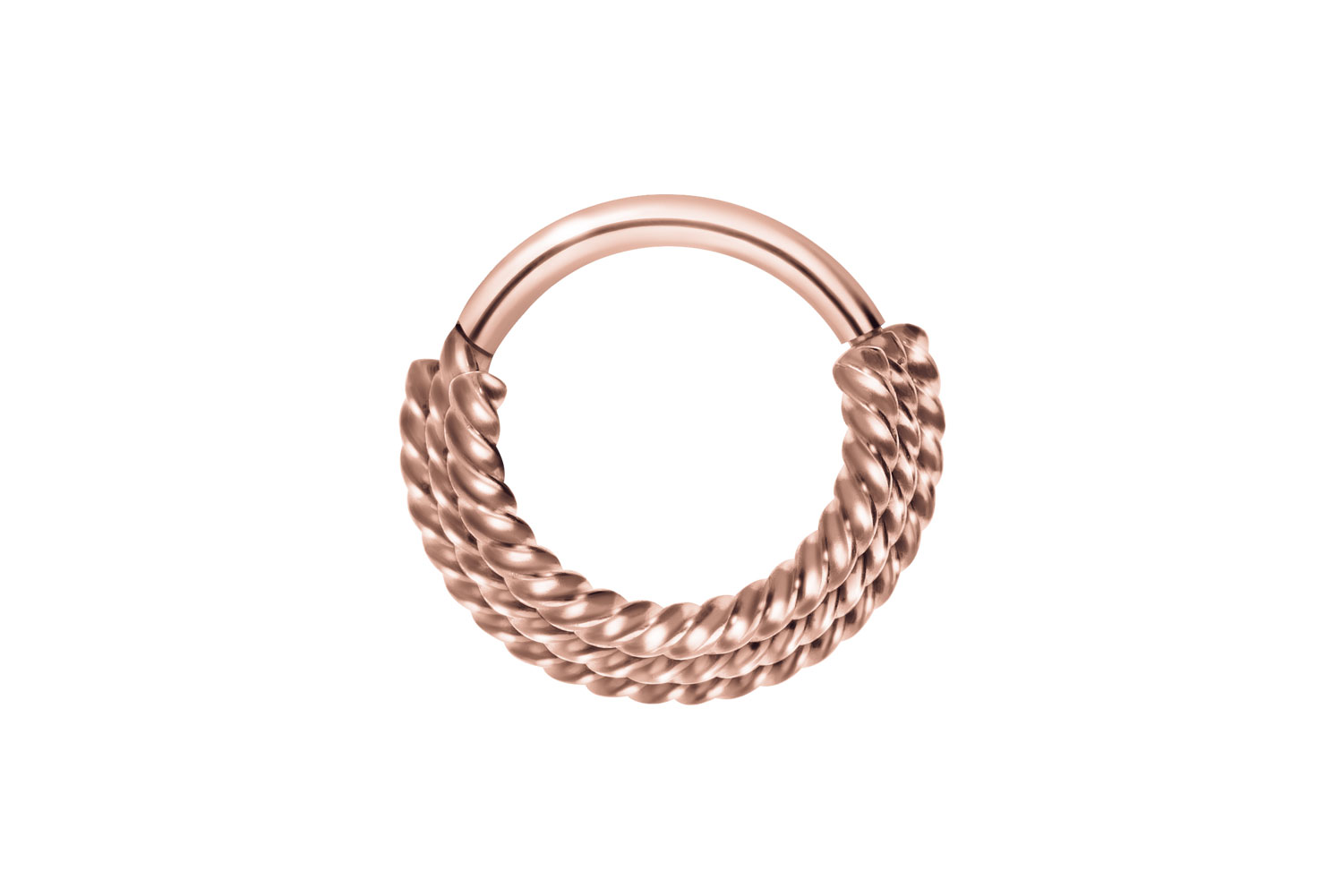 Surgical steel segment ring clicker 3 TWISTED RINGS