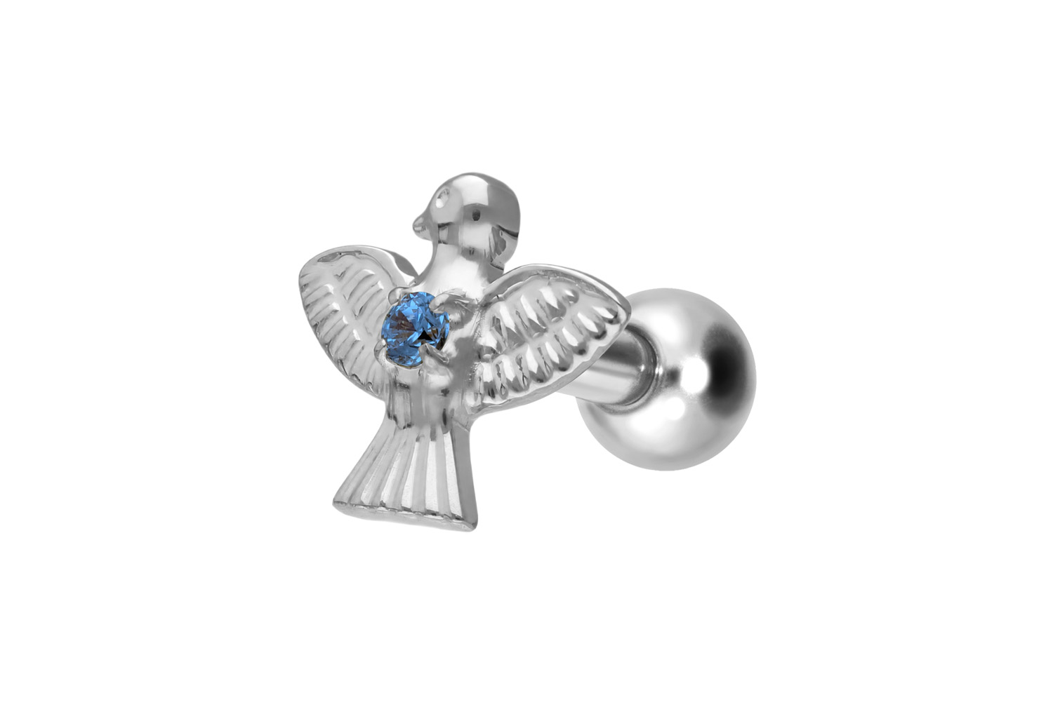 Titanum ear piercing with internal thread VULTURE