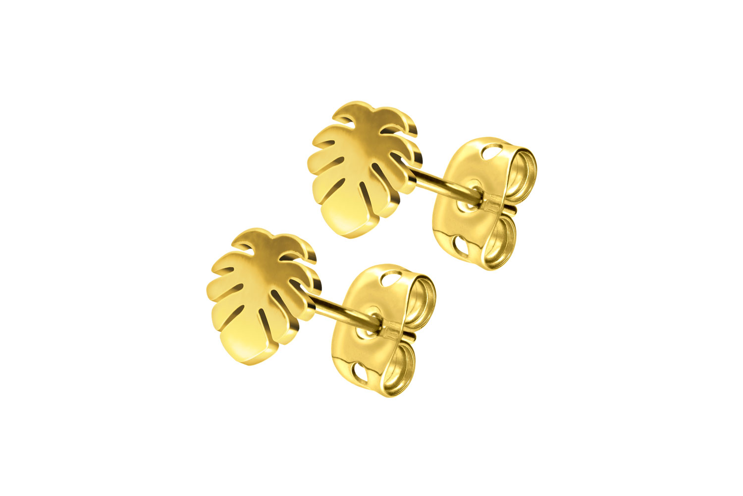 Titan Ohrstecker PALMENBLATT