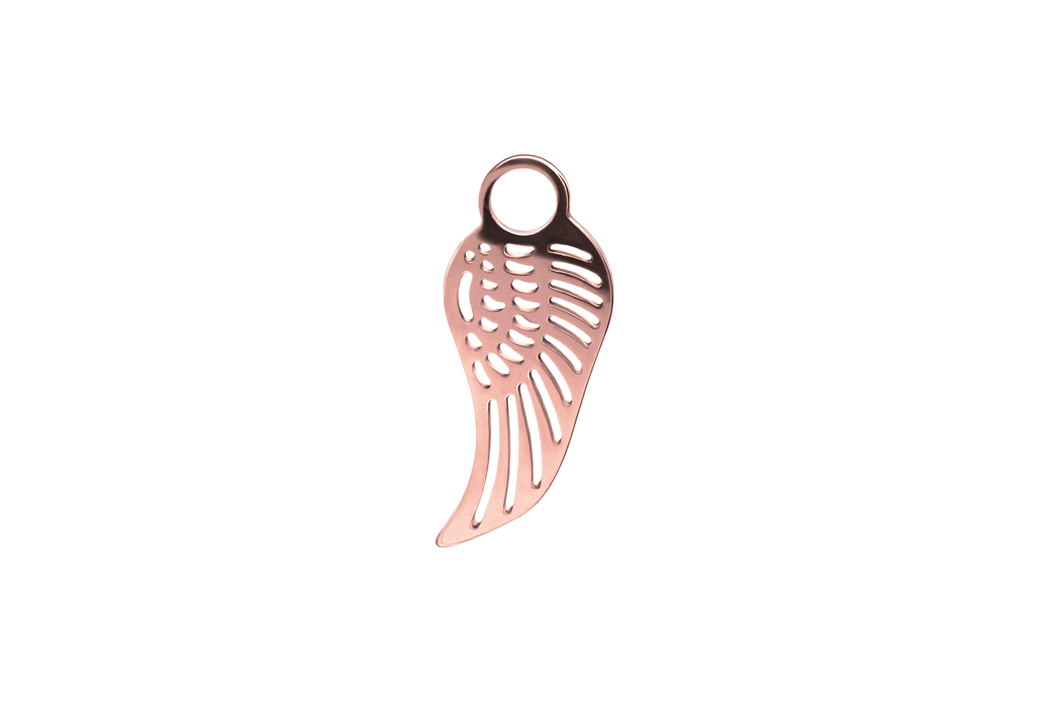 Surgical steel pendant for clickers WING