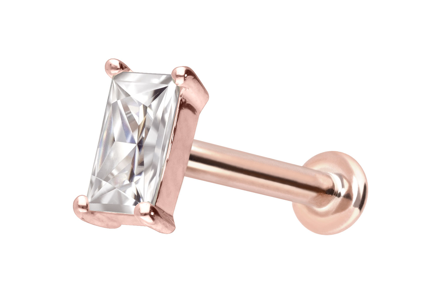 PIERCINGLINE Piercing Stecker 14 Karat Gold Labret mit Innengewinde - Bild 33 von 34