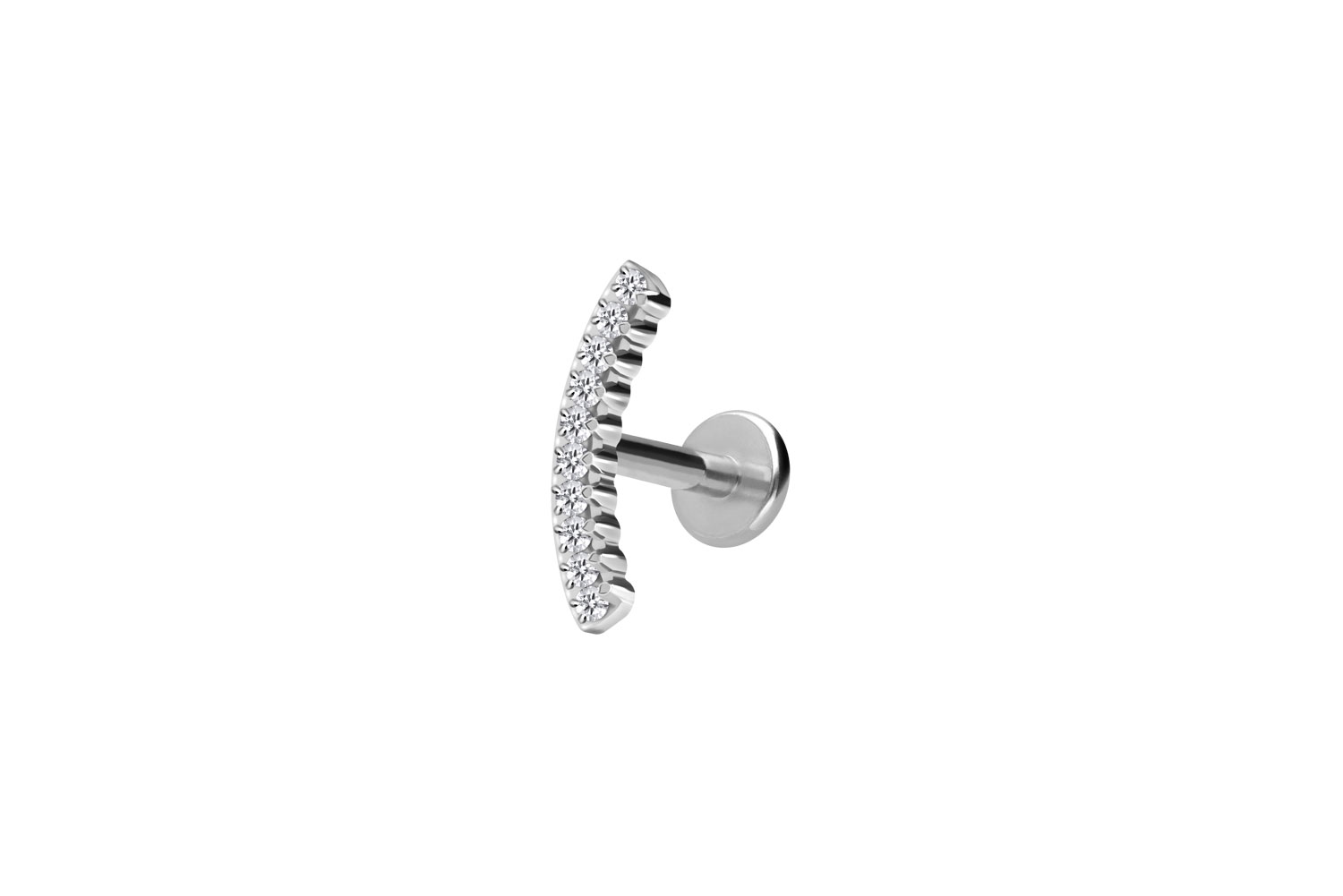 Titan Labret mit Innengewinde KRISTALLBOGEN