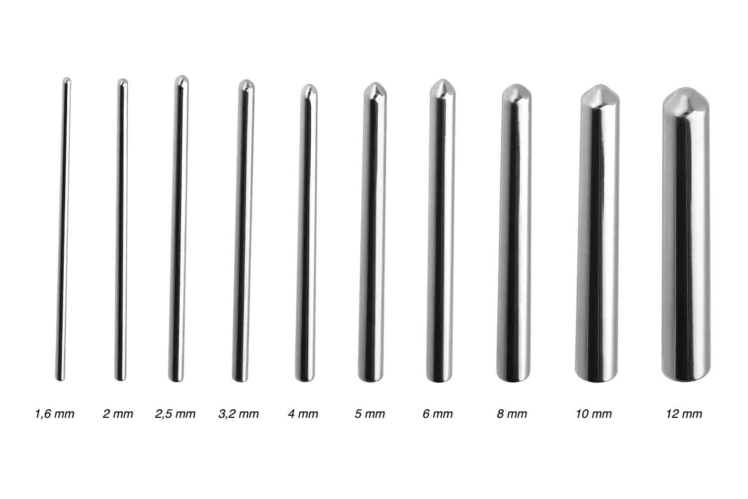 Surgical steel jewelry guide pin