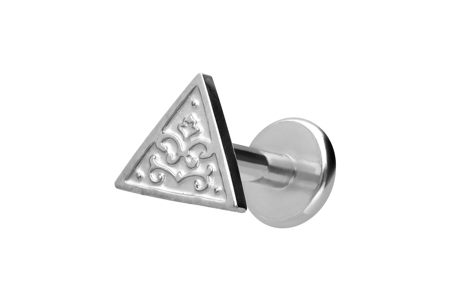 Titanium labret with internal thread TRIANGLE