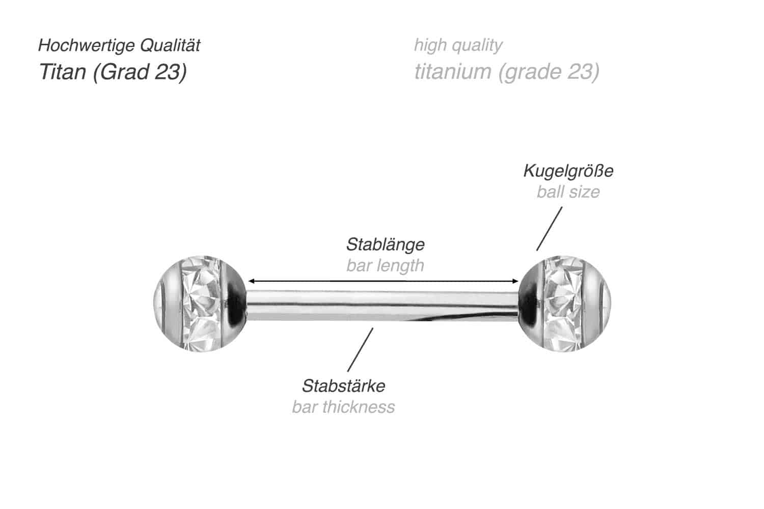 Titan Barbell EPOXY-RING-KUGELN + KRISTALLE