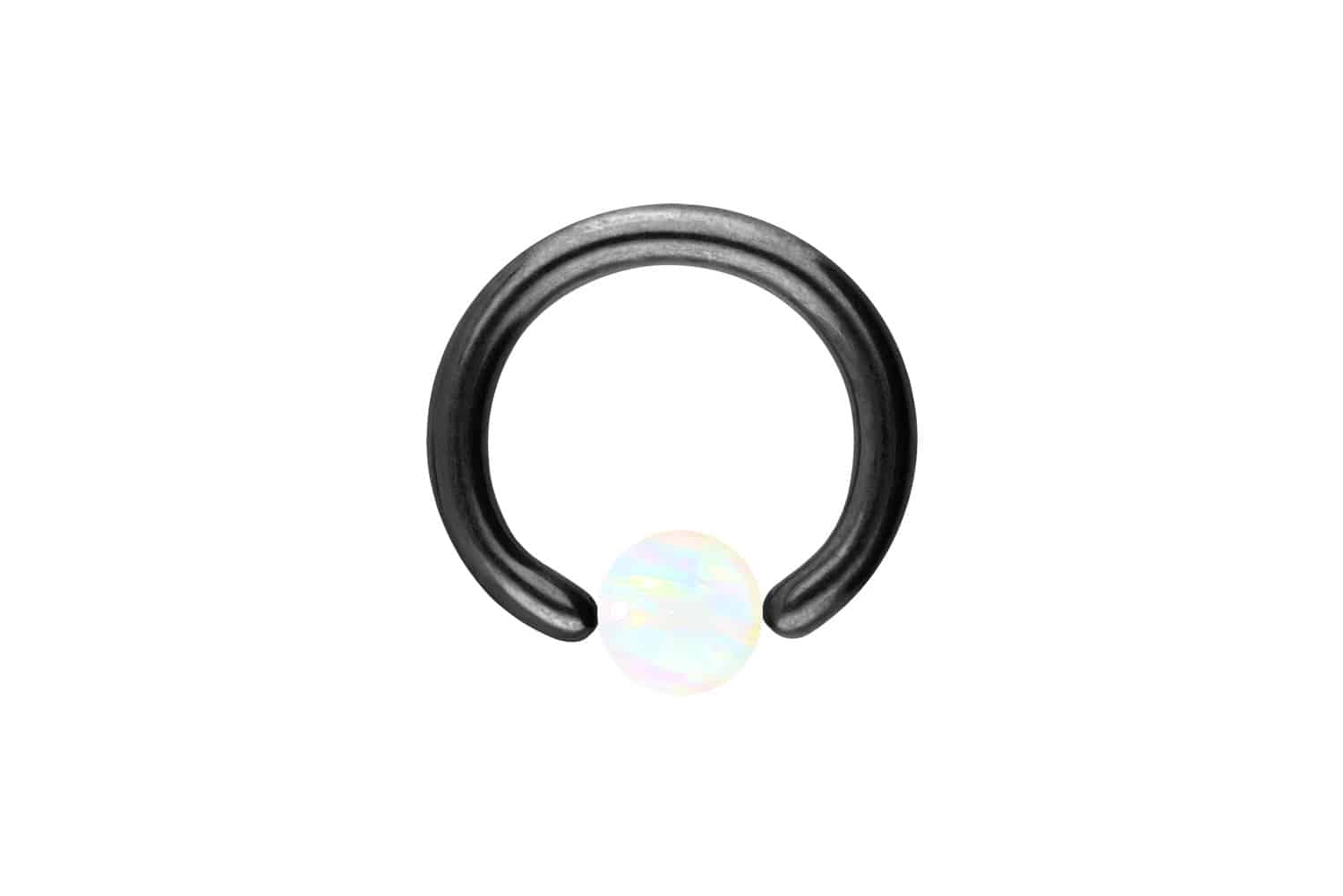 Titanium ball closure ring SYNTHETIC OPAL