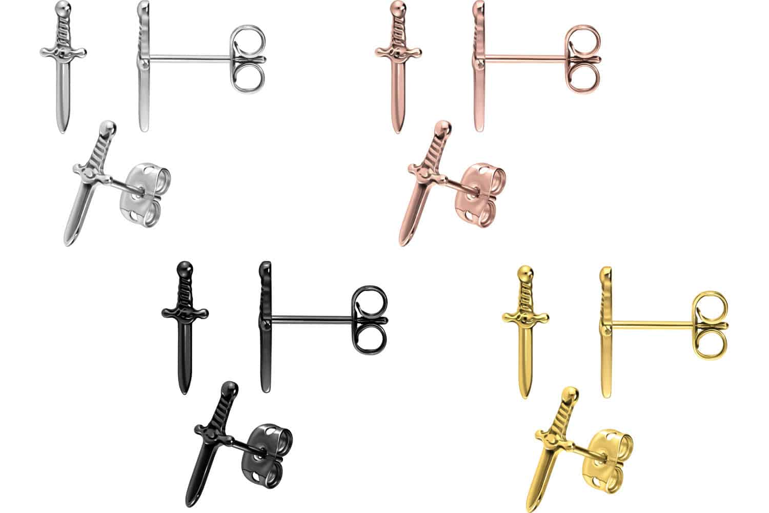 Titanium ear studs SWORD