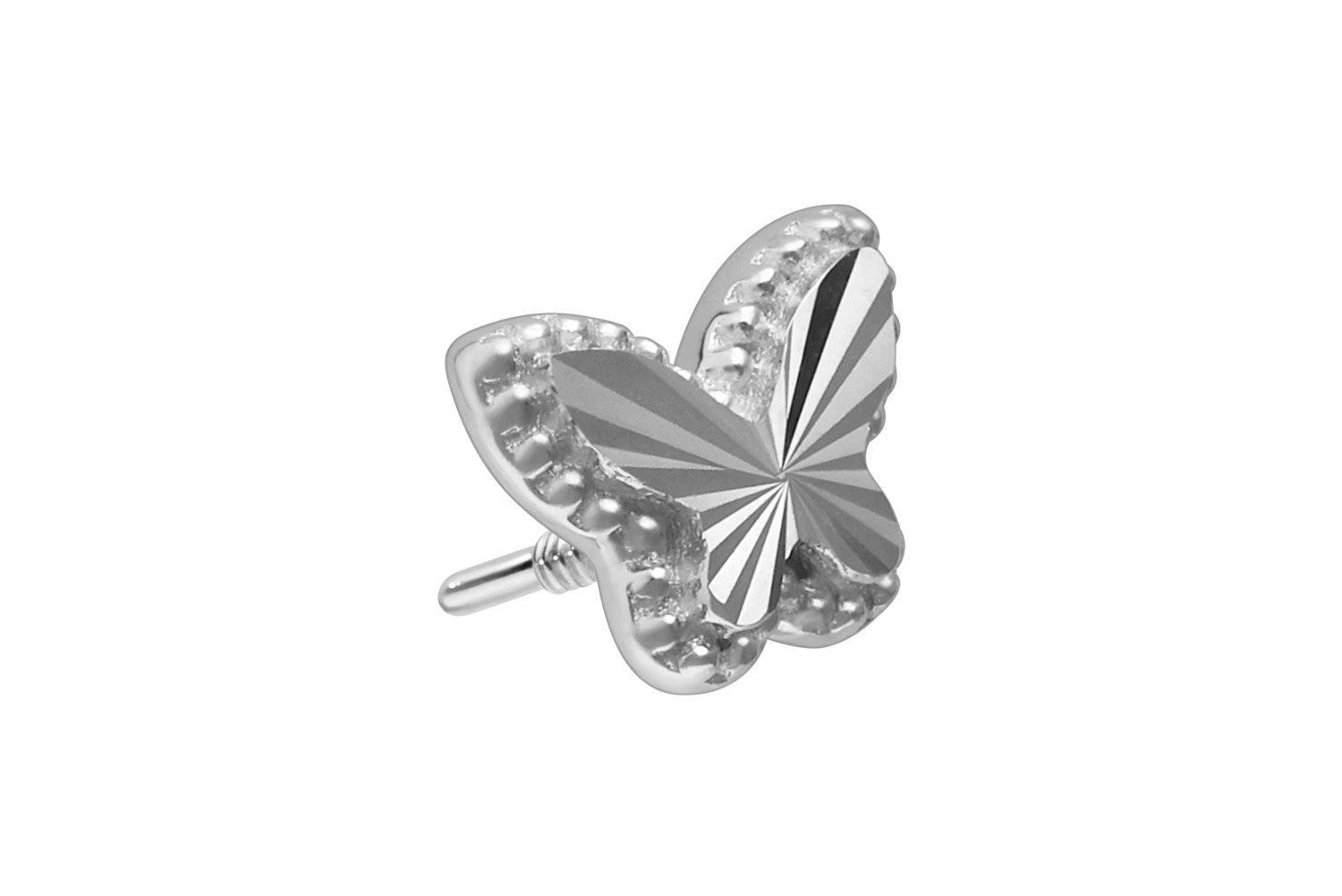14 Karat Gold Schraubaufsatz mit Außengewinde SCHMETTERLING