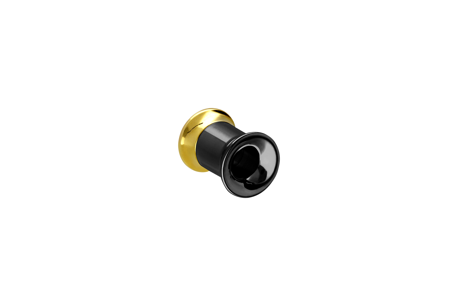 Surgical steel double flared tunnel black BICOLOR ++SALE++