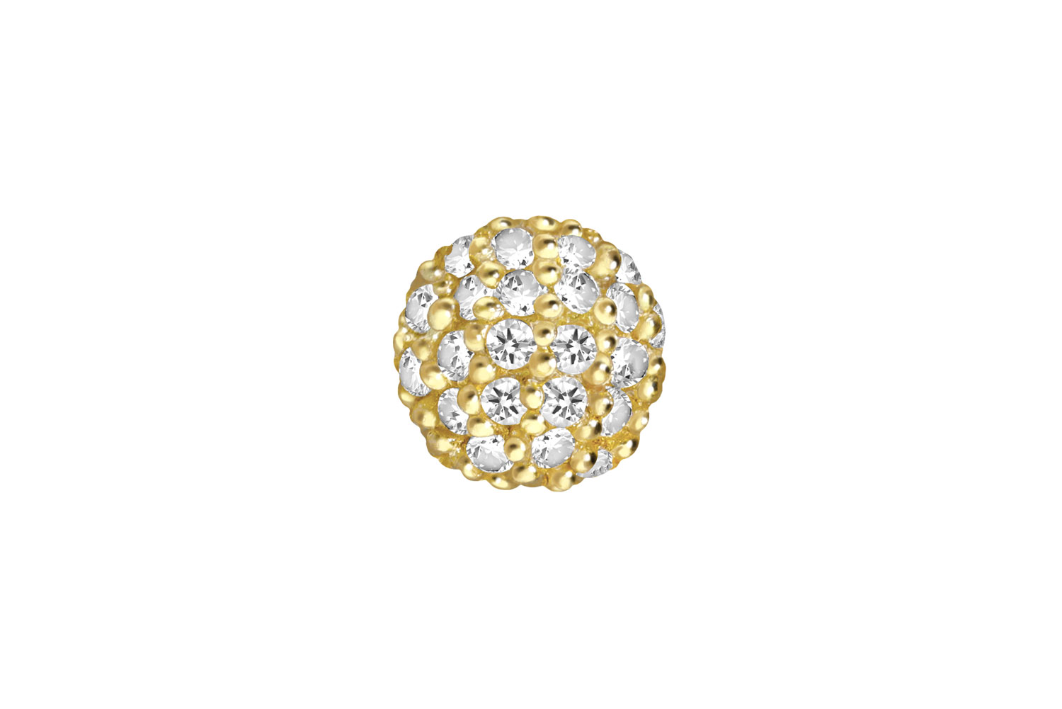 18 Karat Gold Schraubkugel MULTI-MOISSANIT