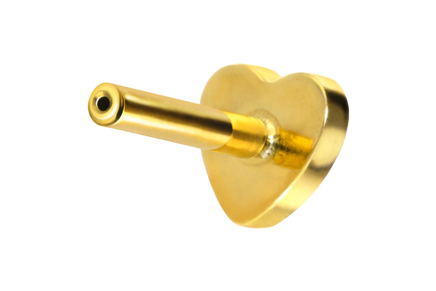 PIERCINGLINE Piercing Stecker Titan Labret mit Push Fit ohne Kugel HERZ - Bild 49 von 51