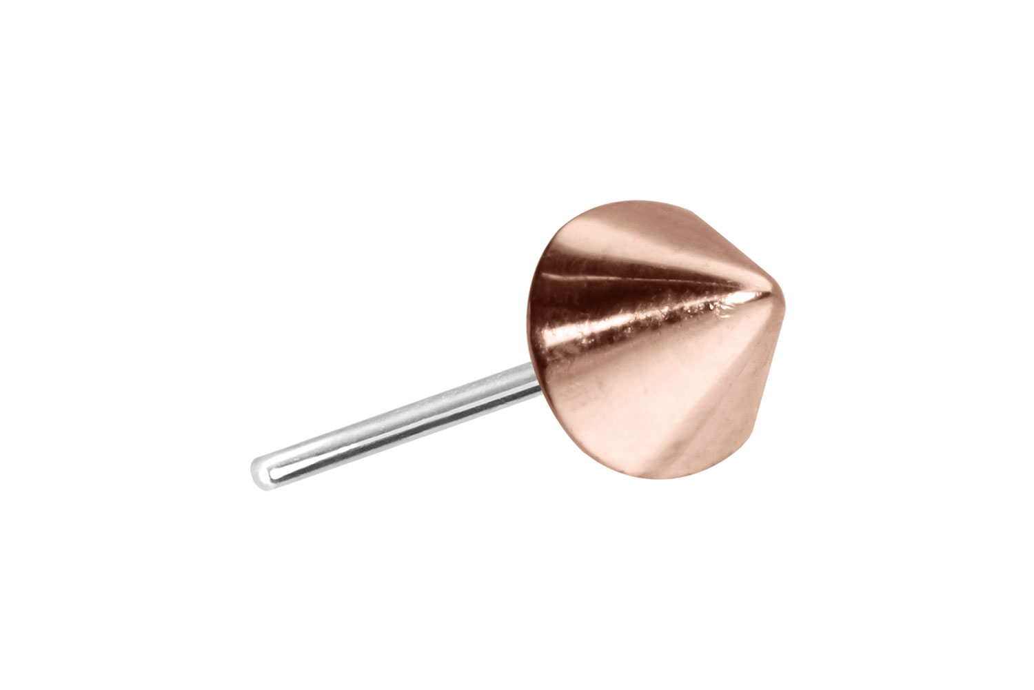 14 carat gold attachment with titanium push pin CONE