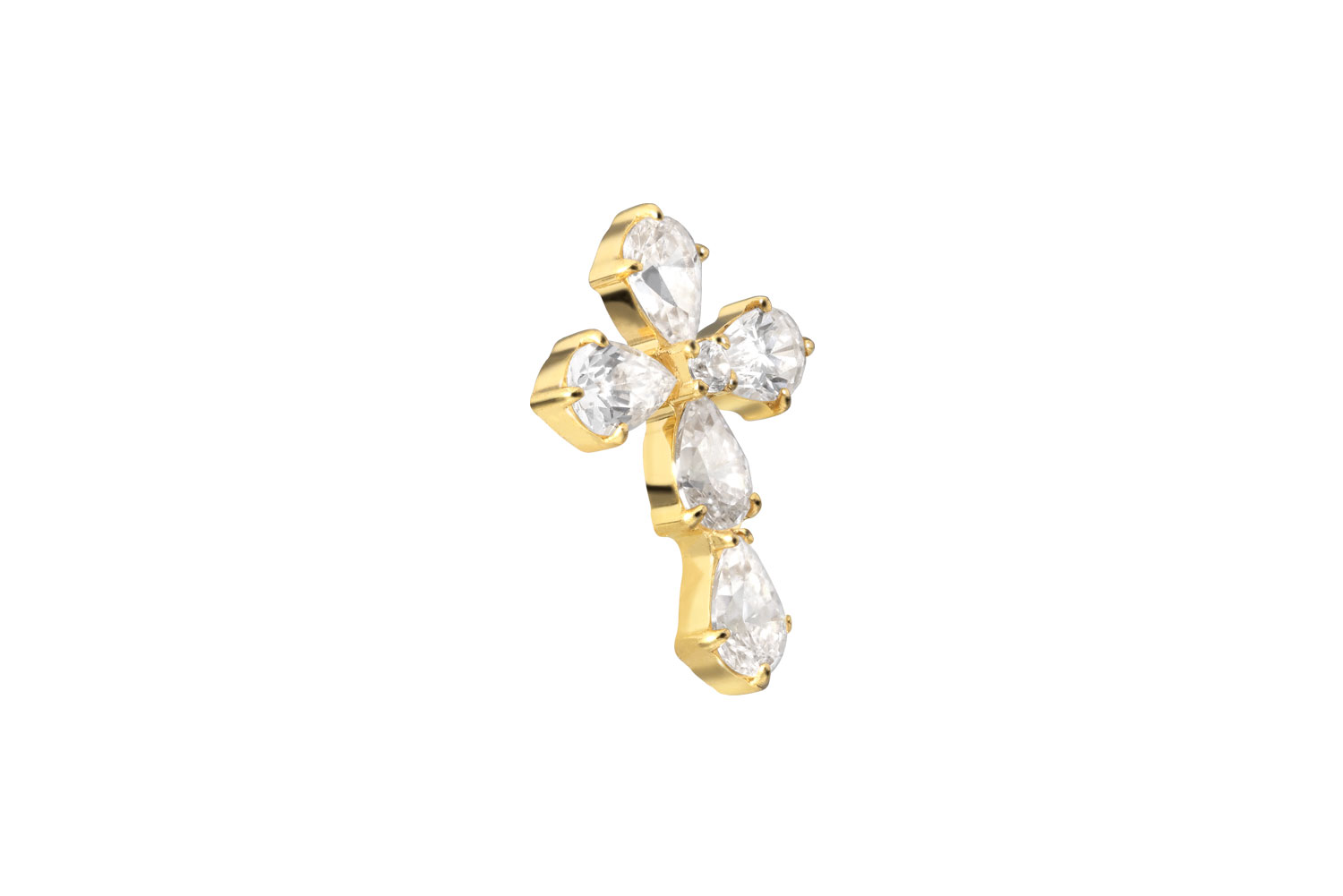 Titanium screw-in attachment with external thread CRYSTAL CROSS