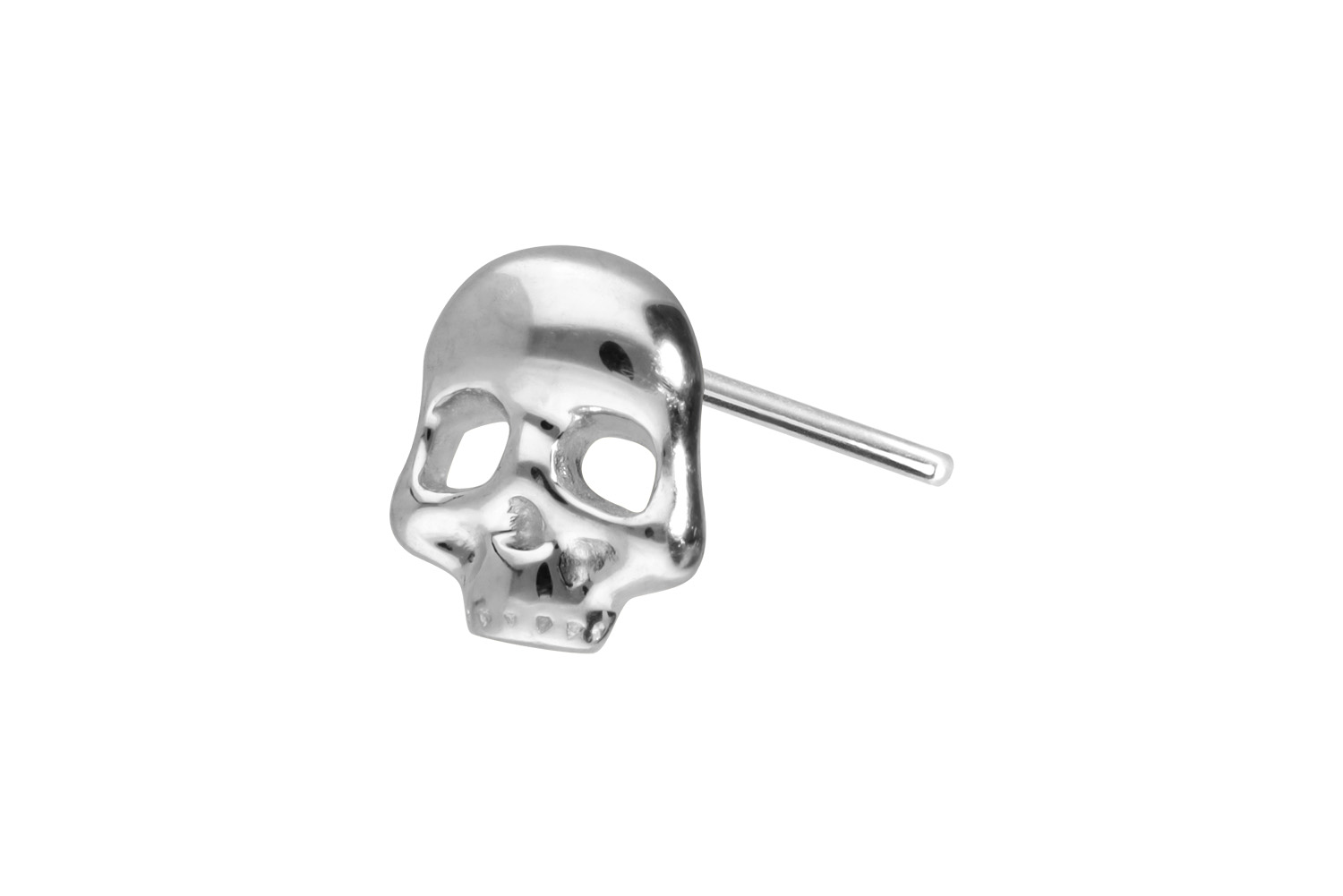 14 Karat Gold Aufsatz mit Titan Push Pin TOTENKOPF