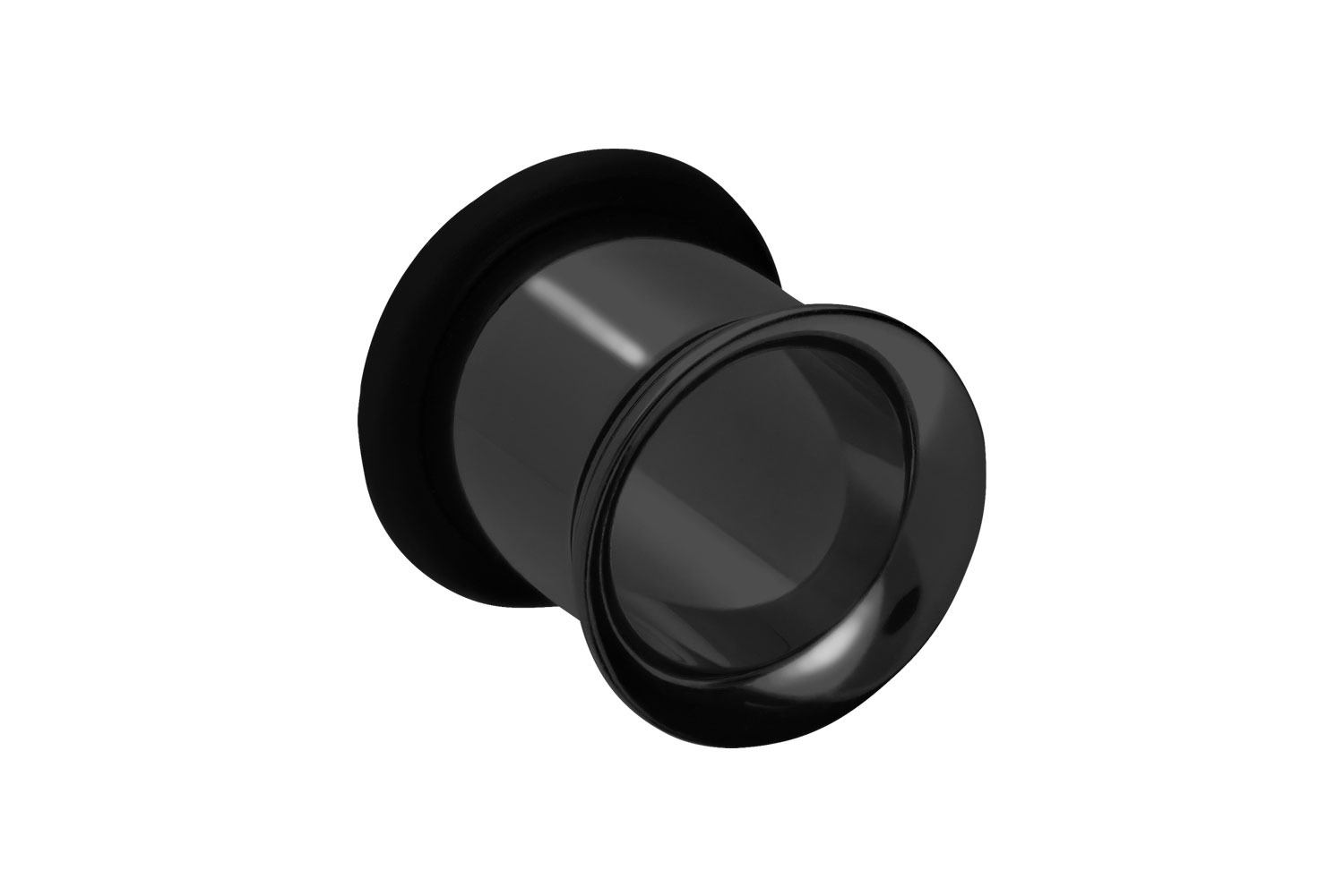 Surgical steel single flared tunnel with RUBBER RING ++SALE++