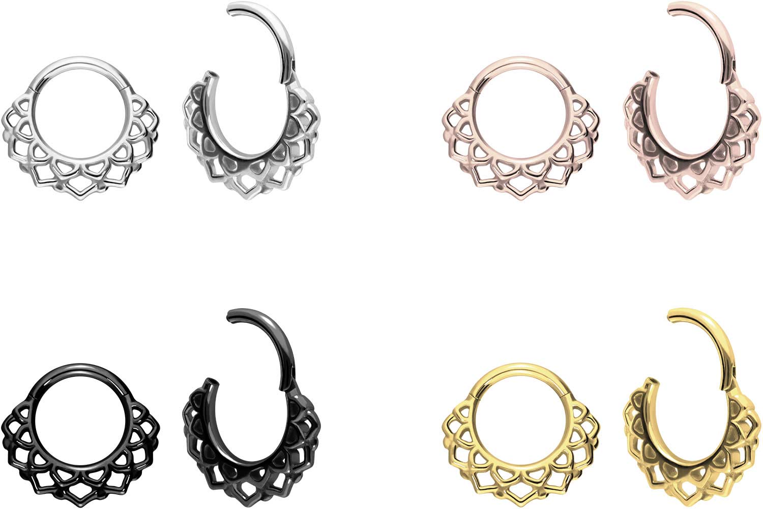 Surgical steel segment ring clicker ORIENTAL DESIGN