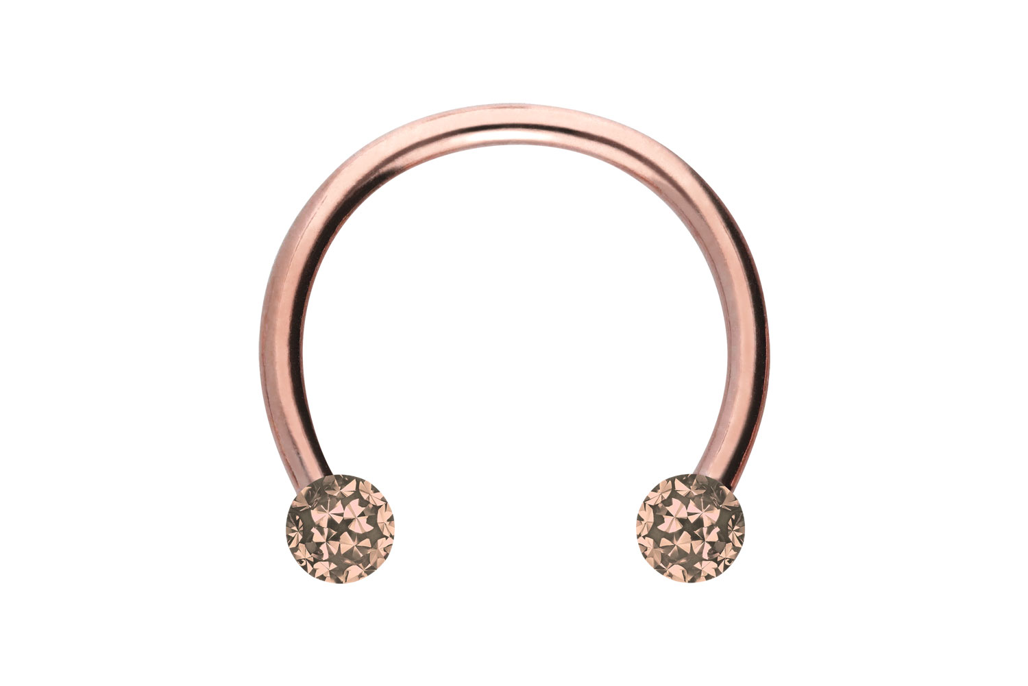 Chirurgenstahl Hufeisenring EPOXY-KUGELN